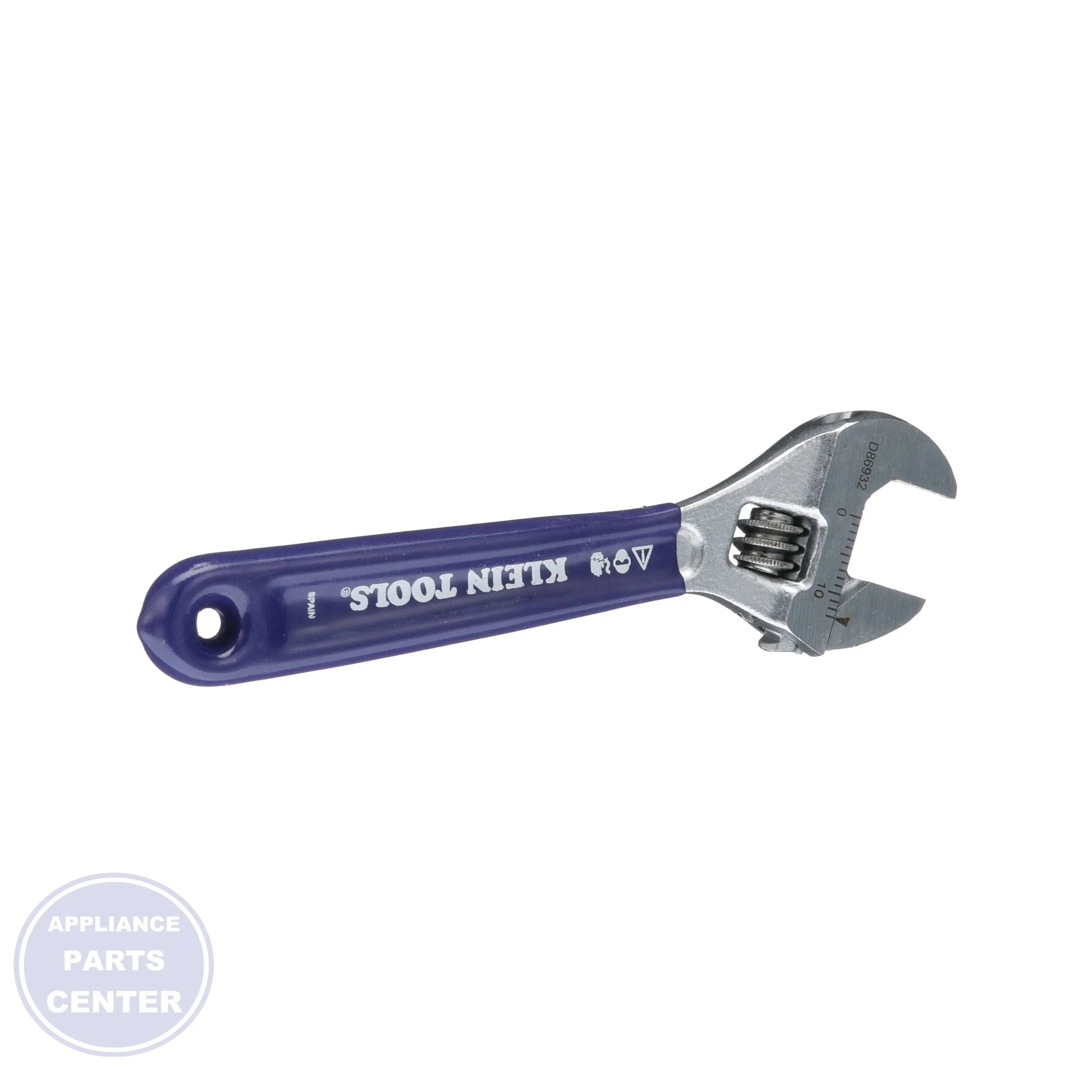 Slim-Jaw Adjustable Wrench D86932 - Side view with 4" size and 1/2" capacity