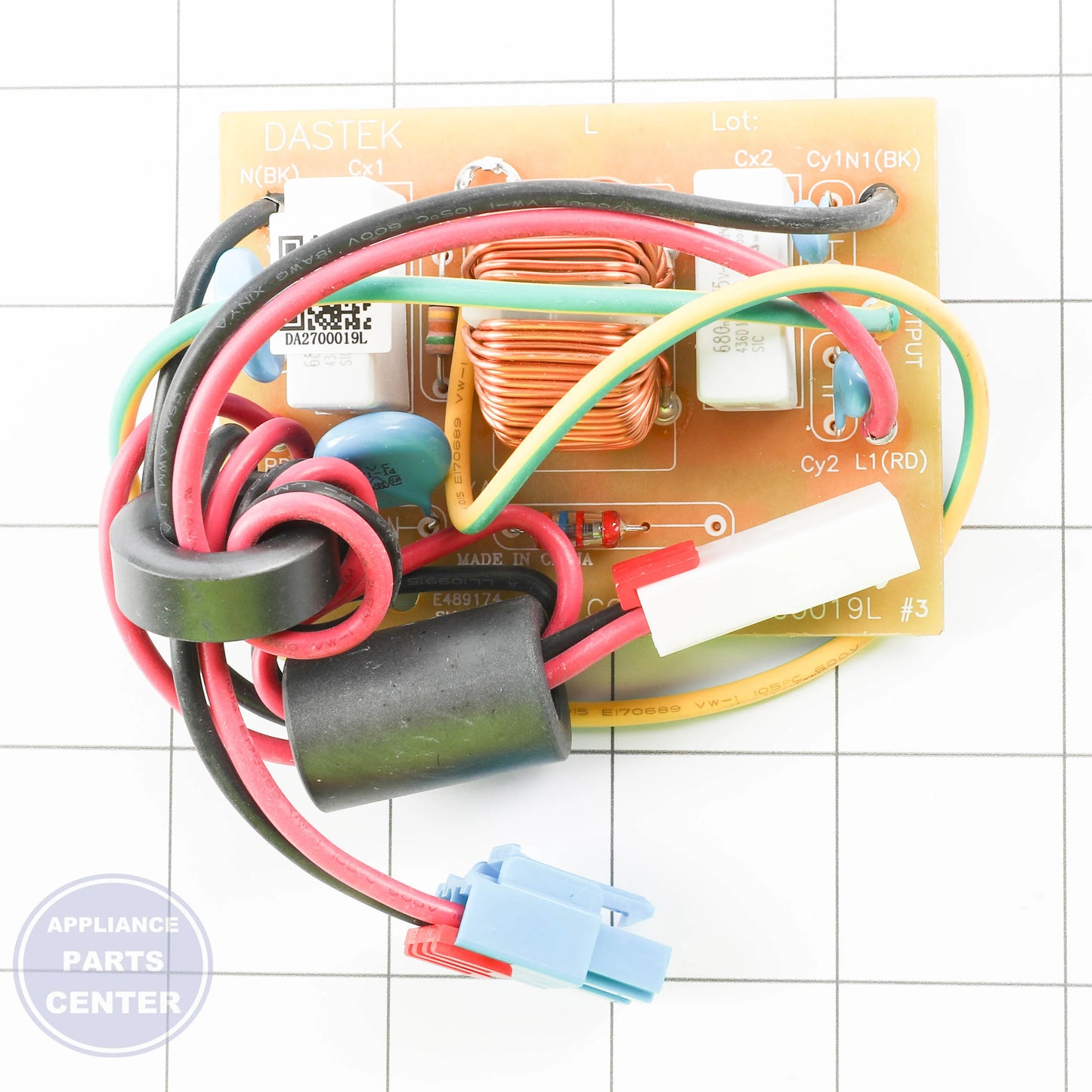 DA27-00019L COIL FILTER - Side view with 82*60 dimensions