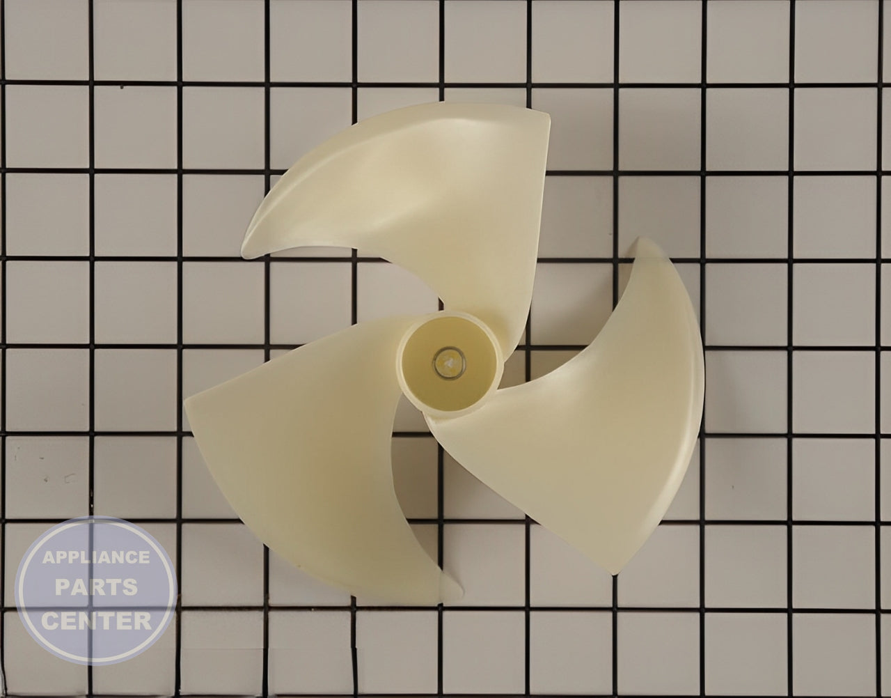 SAMSUNG REFRIGERATOR FAN BLADE DA31-00010D - Detailed view of blower wheel and fan blade assembly