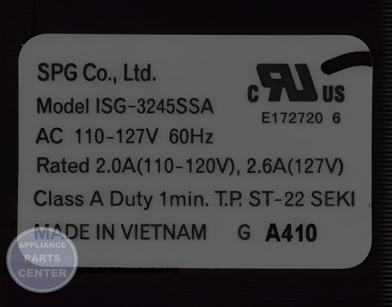 Kenmore Samsung Auger Motor DA31-00210D - Installation in specific model showing key mounting points