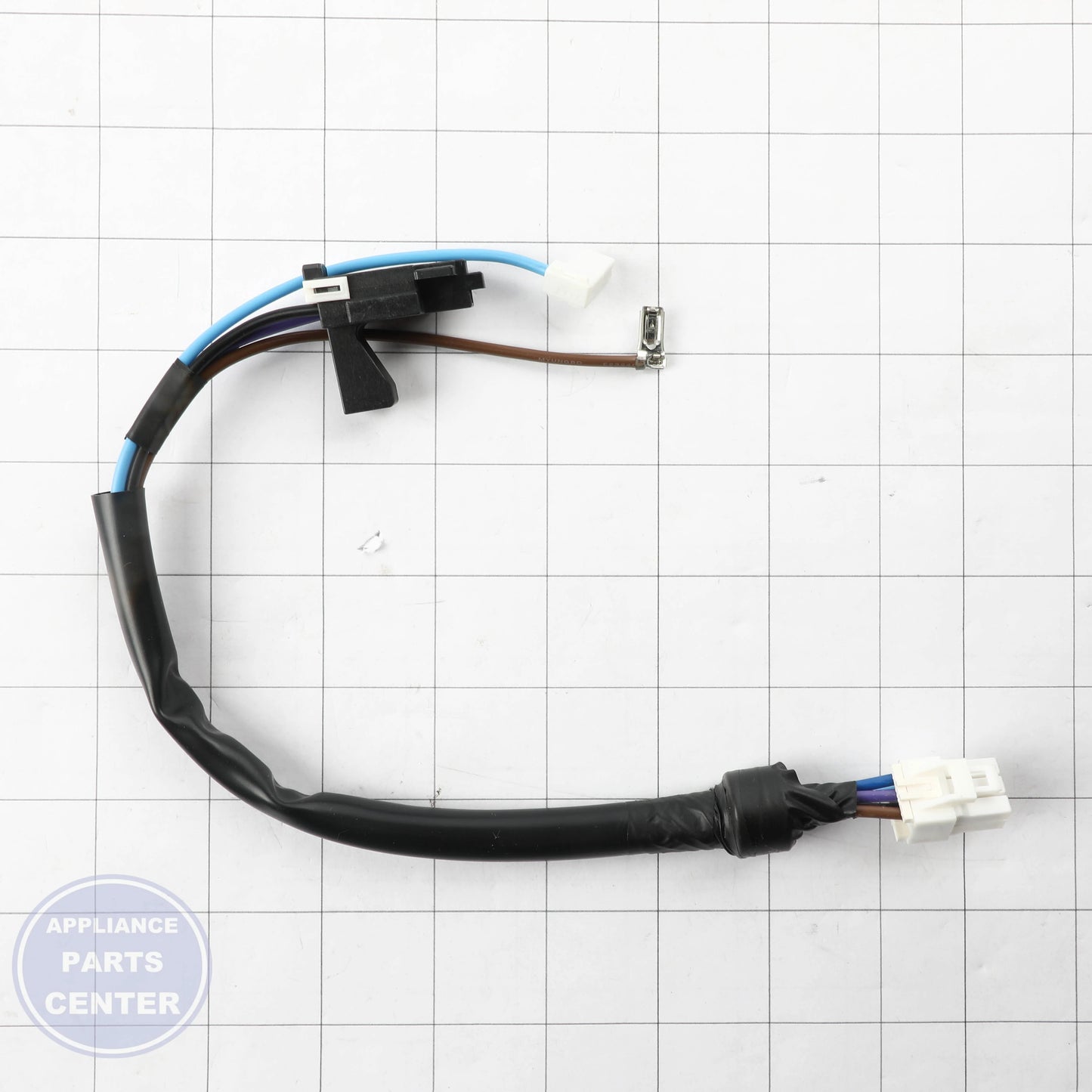 ASSY WIRE HARNESS-COMP;COMP,ALL,,,,,FREE DA39-00154L - Side view with specific measurements