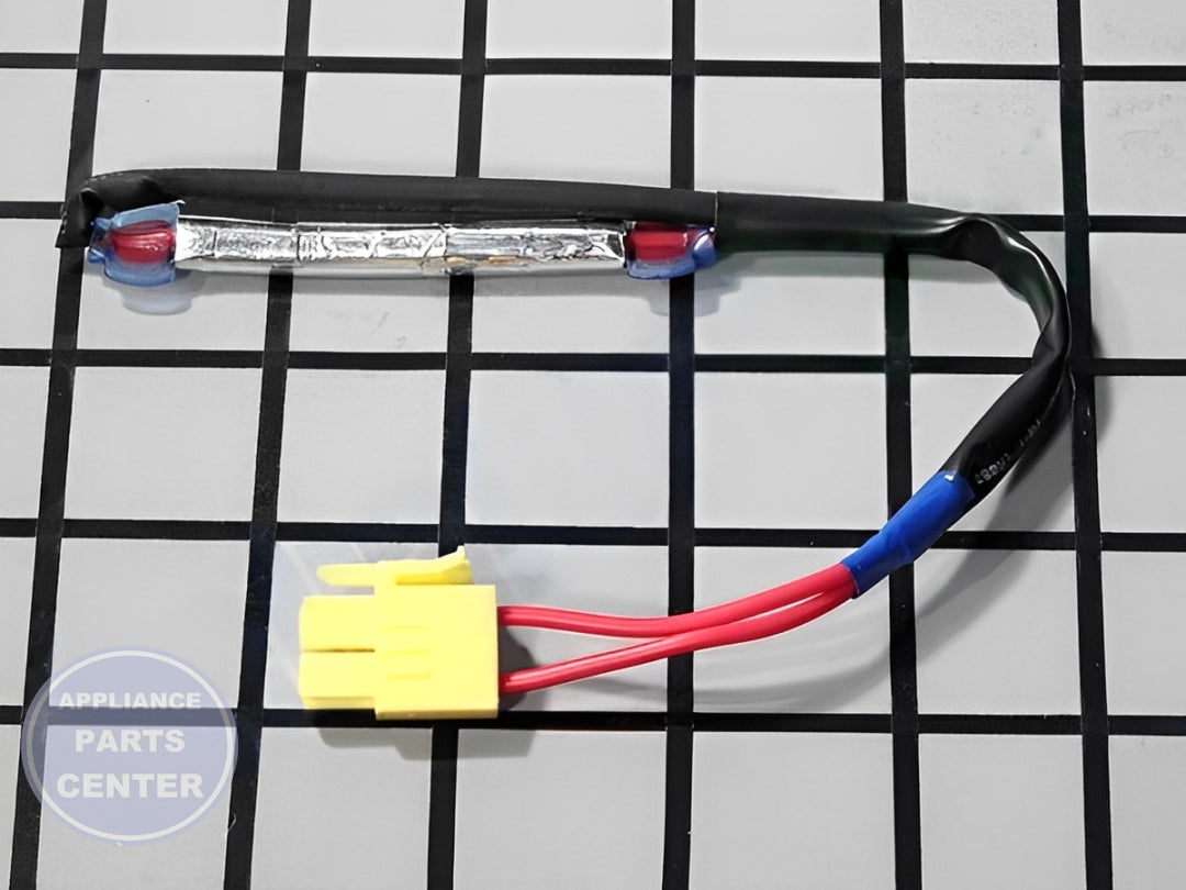 Samsung Refrigerator Defrost Sensor Thermal Fuse Assembly DA47-00301D - Side view with precise measurements