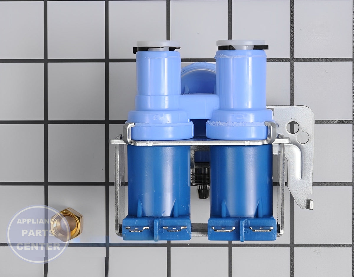SAMSUNG REFRIGERATOR WATER INLET VALVE DA62-00914B - Detailed view of valve & float assembly