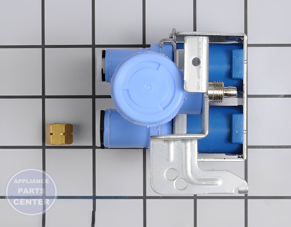 SAMSUNG REFRIGERATOR WATER INLET VALVE DA62-00914B - Main view showing valve & float assembly for SMG Refrigerator