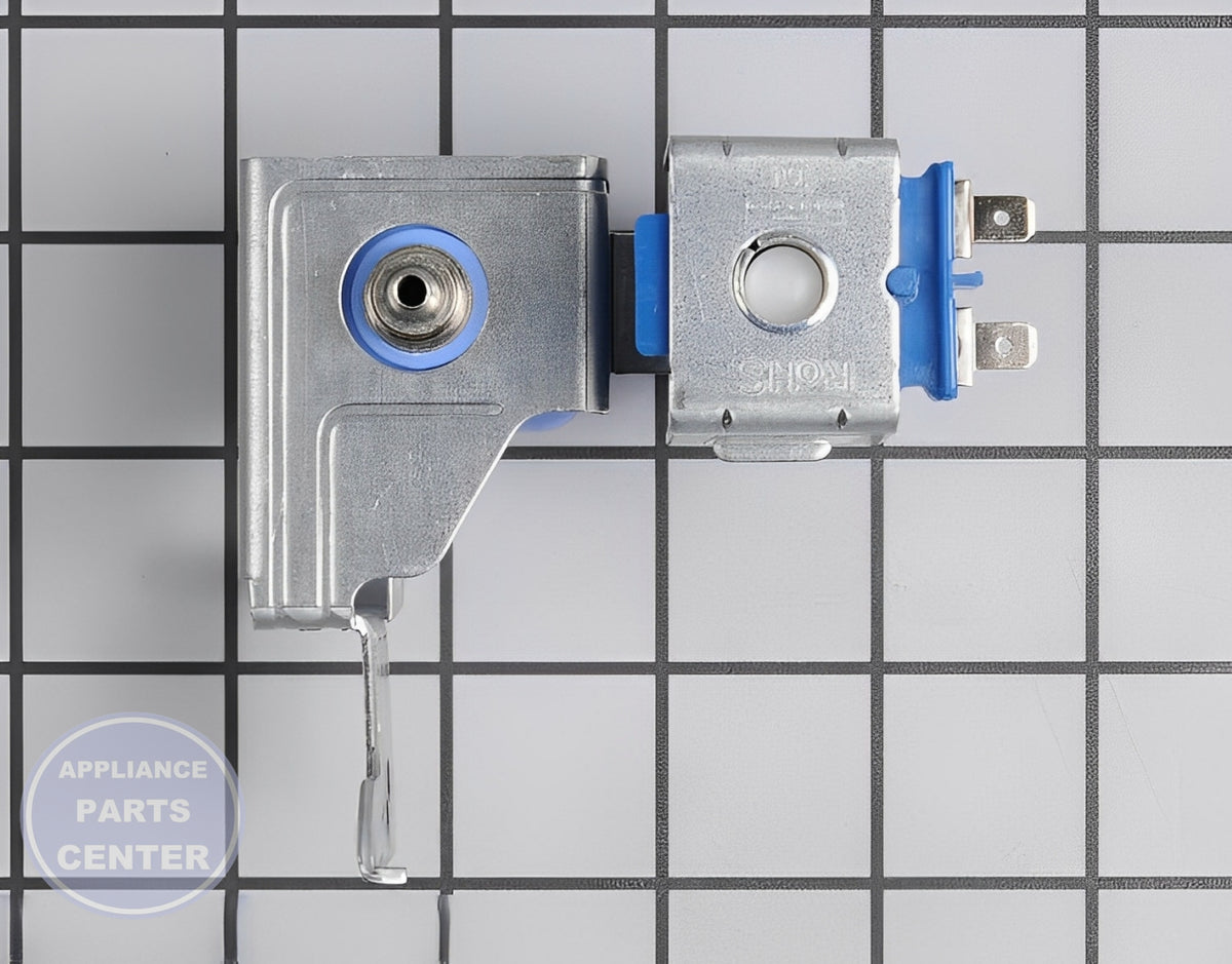 SAMSUNG REFRIGERATOR WATER INLET VALVE ASSEMBLY DA62-01477A - Side view with precise measurements