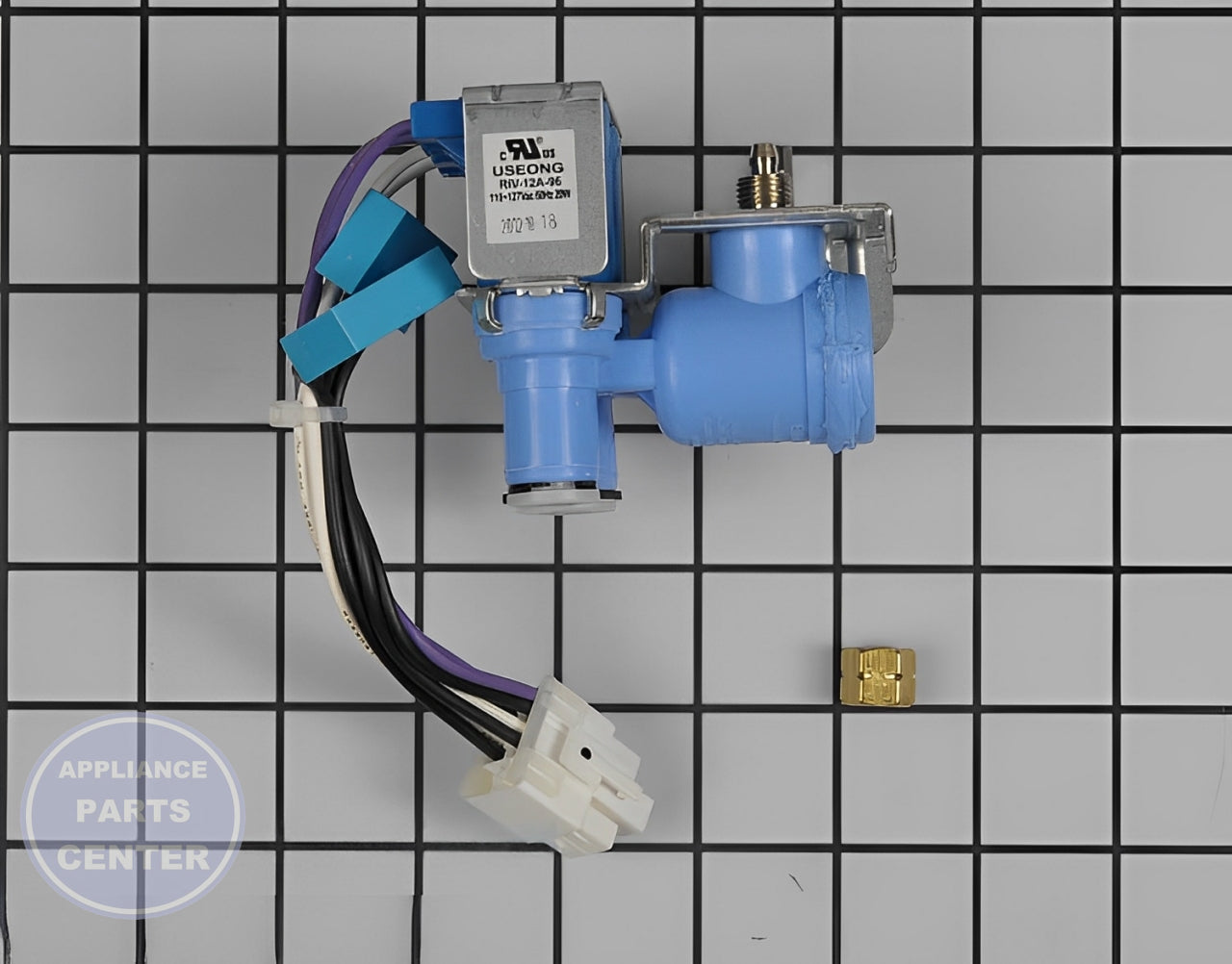 SAMSUNG REFRIGERATOR 2-WAY WATER VALVE ASSEMBLY DA62-02360B - Main view showing precise water flow control for SMG refrigerators