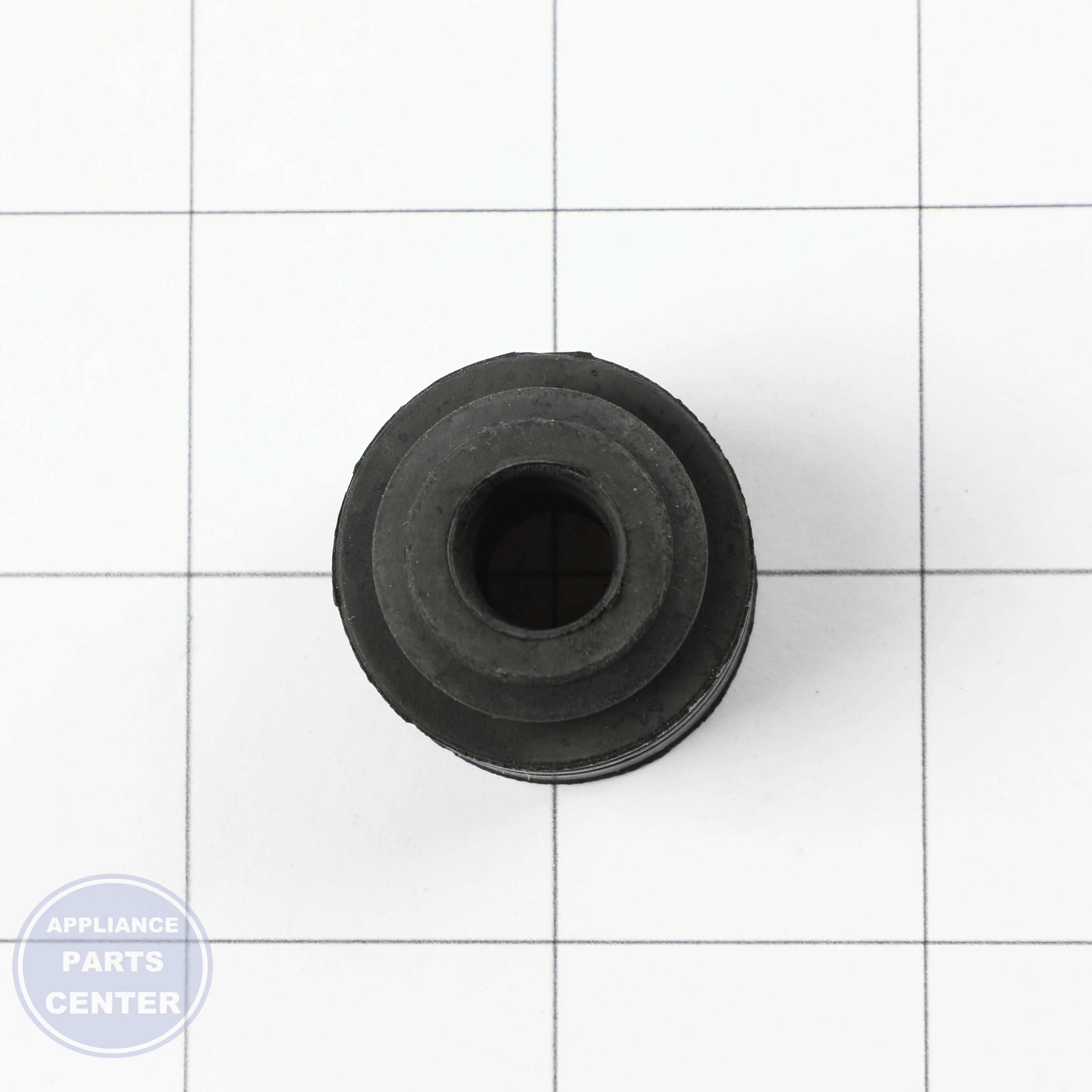 GROMMET COMP;MSA190,EPDM,BLACK,-,-,OD27. - Side view with precise sealing specs