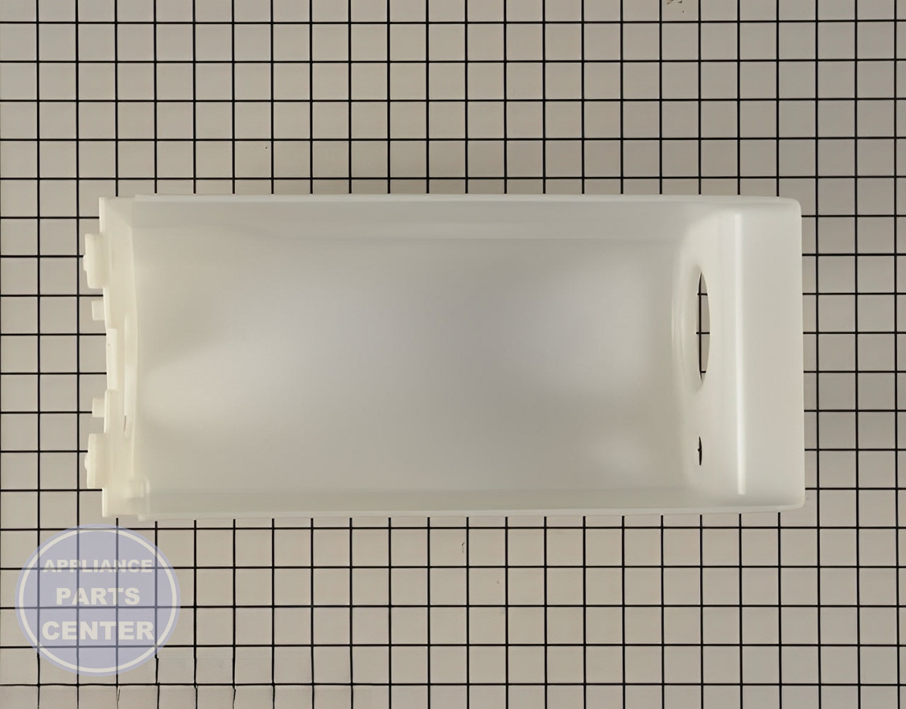 Ice Bucket DA63-03507B - Side view with dimensions 12.5" x 9" x 6"