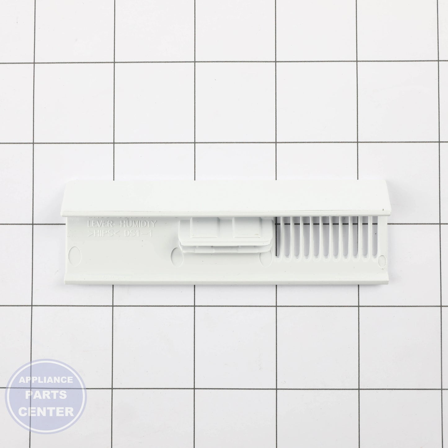 LEVER-HUMIDITY;AW,PP+TD30%,FC2305,COOL W DA66-00438A - Side view with precise material specs
