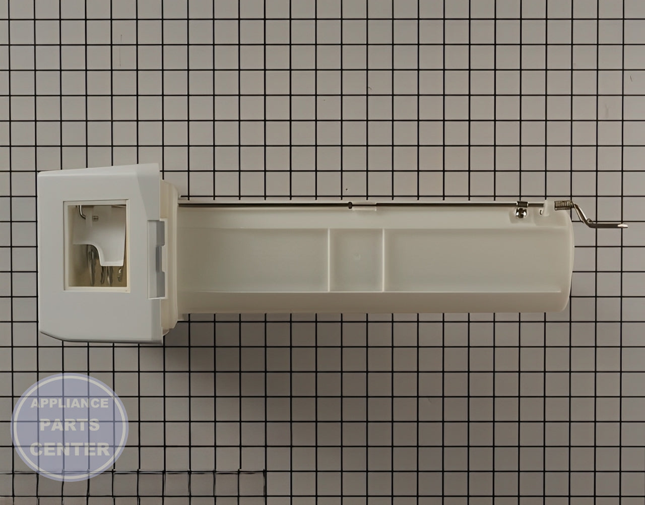 SAMSUNG REFRIGERATOR ICE TRAY MAKER BUCKET ASSEMBLY DA82-01396A - Detailed view of high-quality ice part