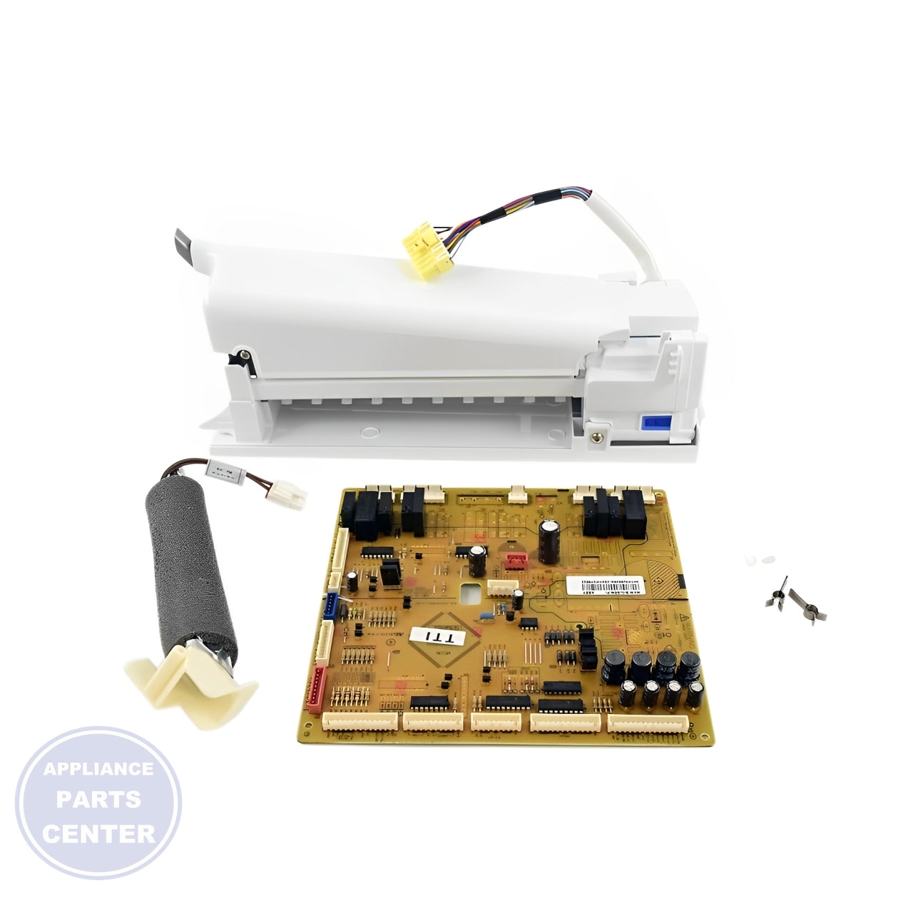 SAMSUNG Refrigerator Ice Maker Assembly DA82-02697A - Main view showing efficient ice production for various SAMSUNG models