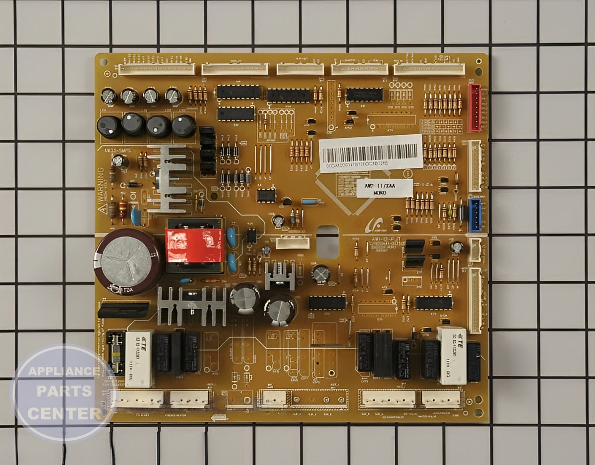 Samsung Refrigerator Main PCB Assembly DA92-00147B - Main view showing voltage regulation for SMG models