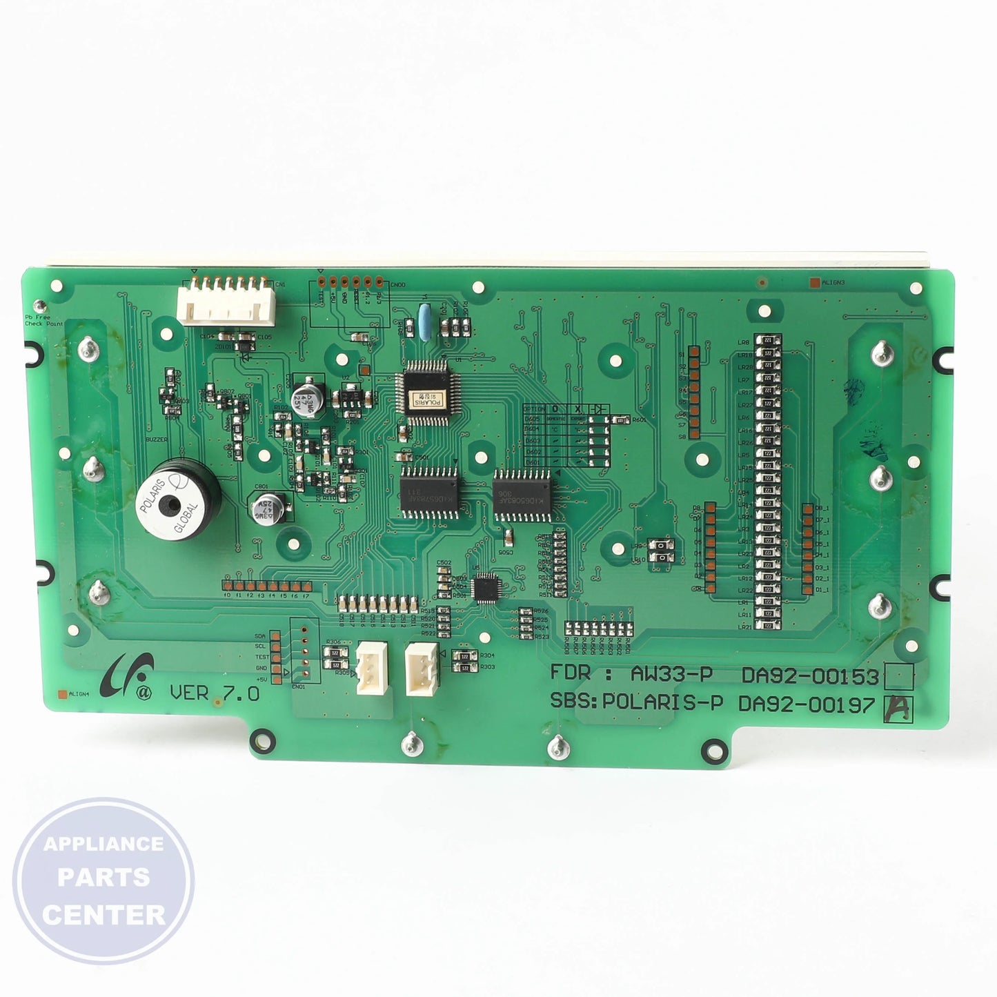 SAM Refrigerator ASSY PCB KIT LED;LED TOUCH DISPLAY,POLAR DA92-00197A - Main view showing enhanced LED touch display for specific models