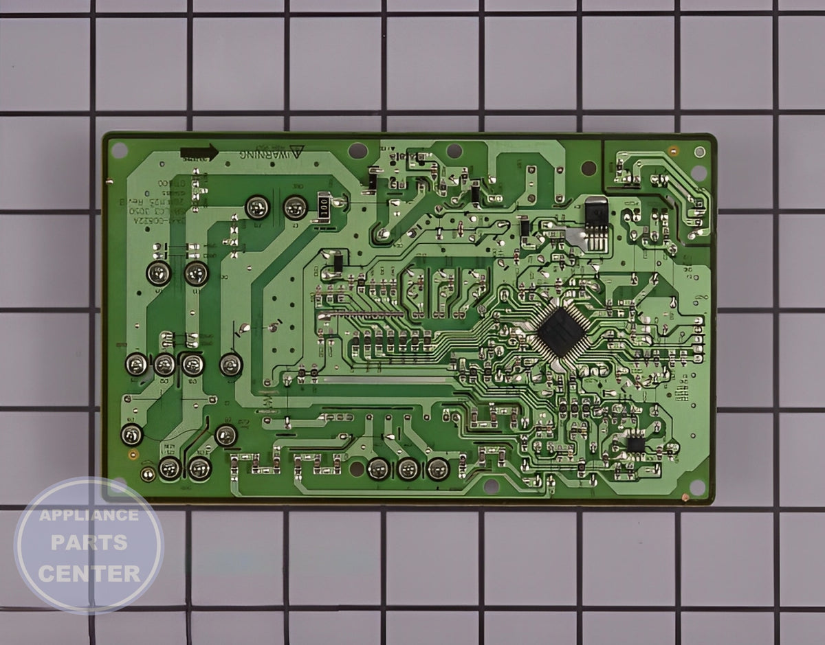 SAMSUNG REFRIGERATOR INVERTER ASSEMBLY PRINTED CIRCUIT BOARD DA92-00483C - Side view with precise power specs