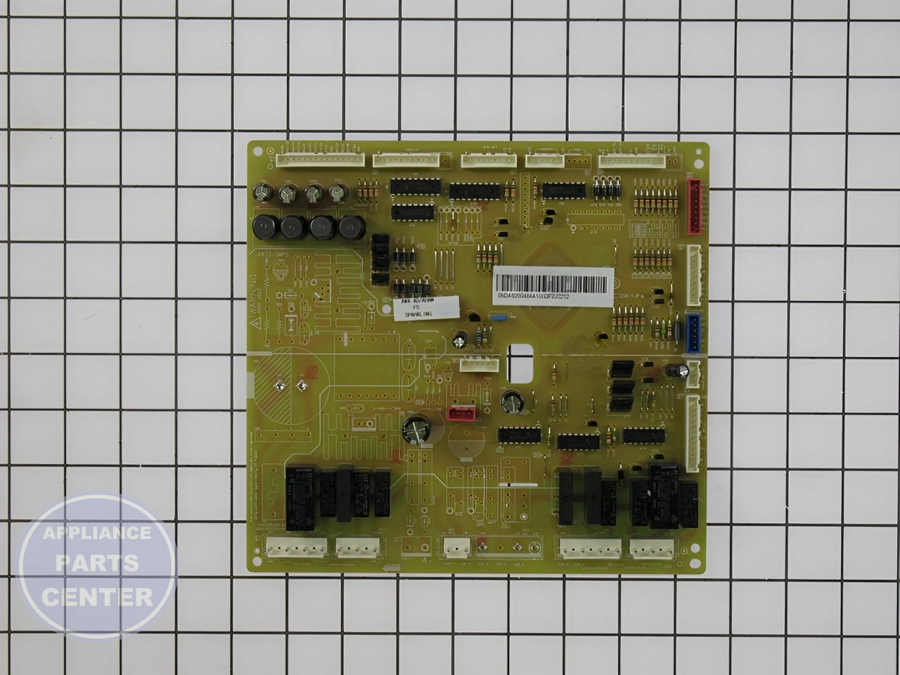 SAMSUNG REFRIGERATOR MAIN PCB ASSEMBLY DA92-00484A - Side view with precise electrical specifications