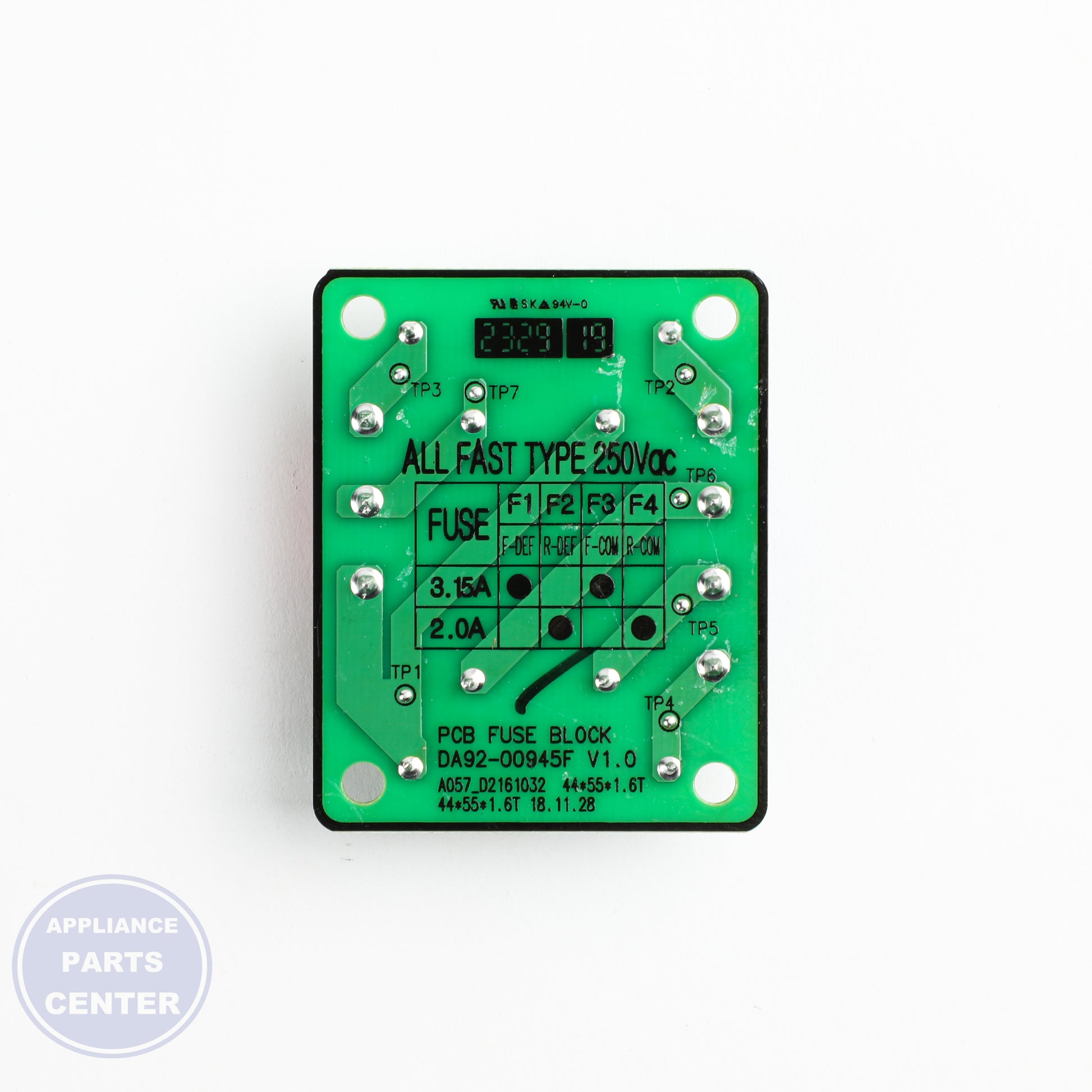 SAM-DA92-00945F - Side view with precise measurements