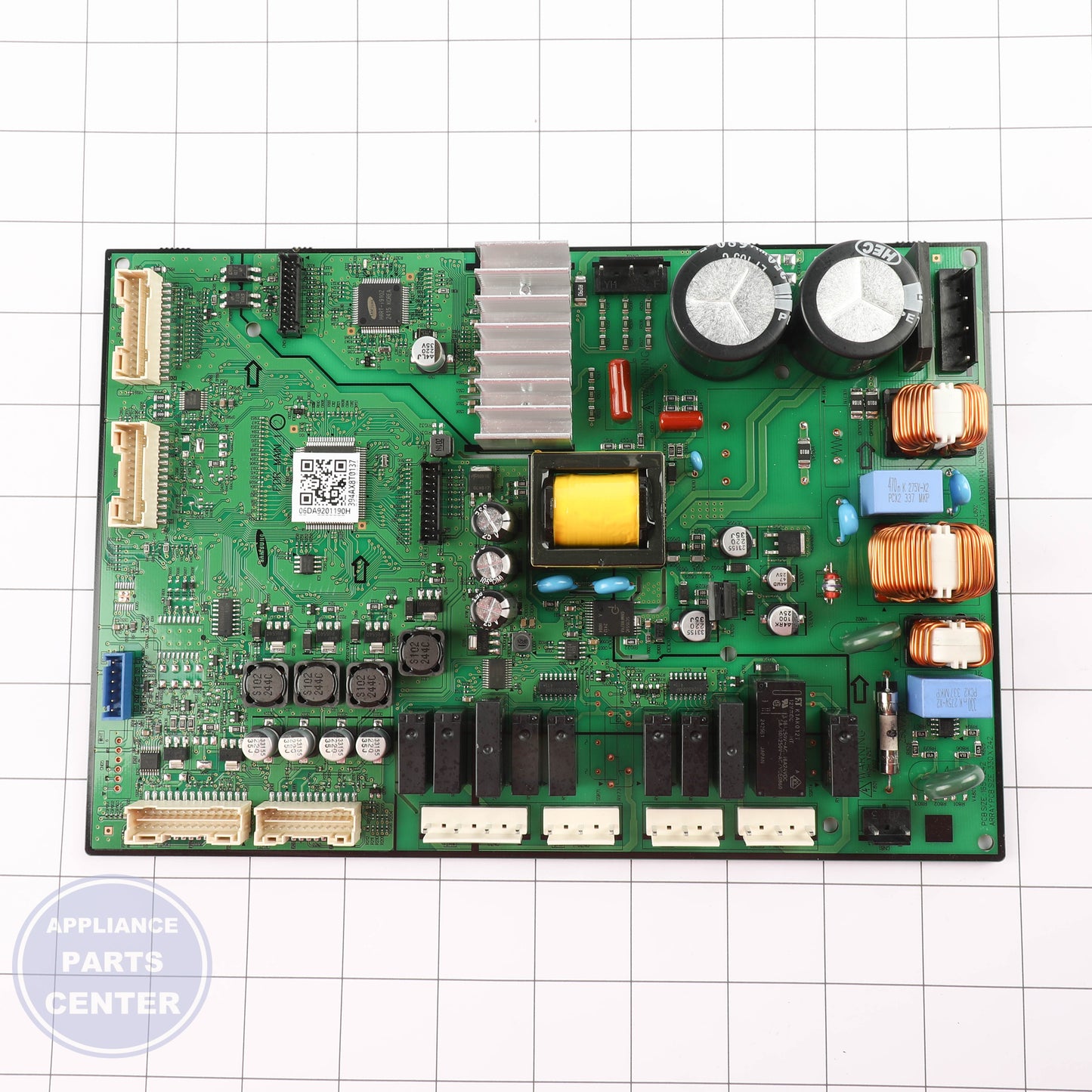ASSY PCB MAIN;FS,DUAL,FDR,AHAM,AW2 FACE- DA92-01190H - Side view with precise measurements