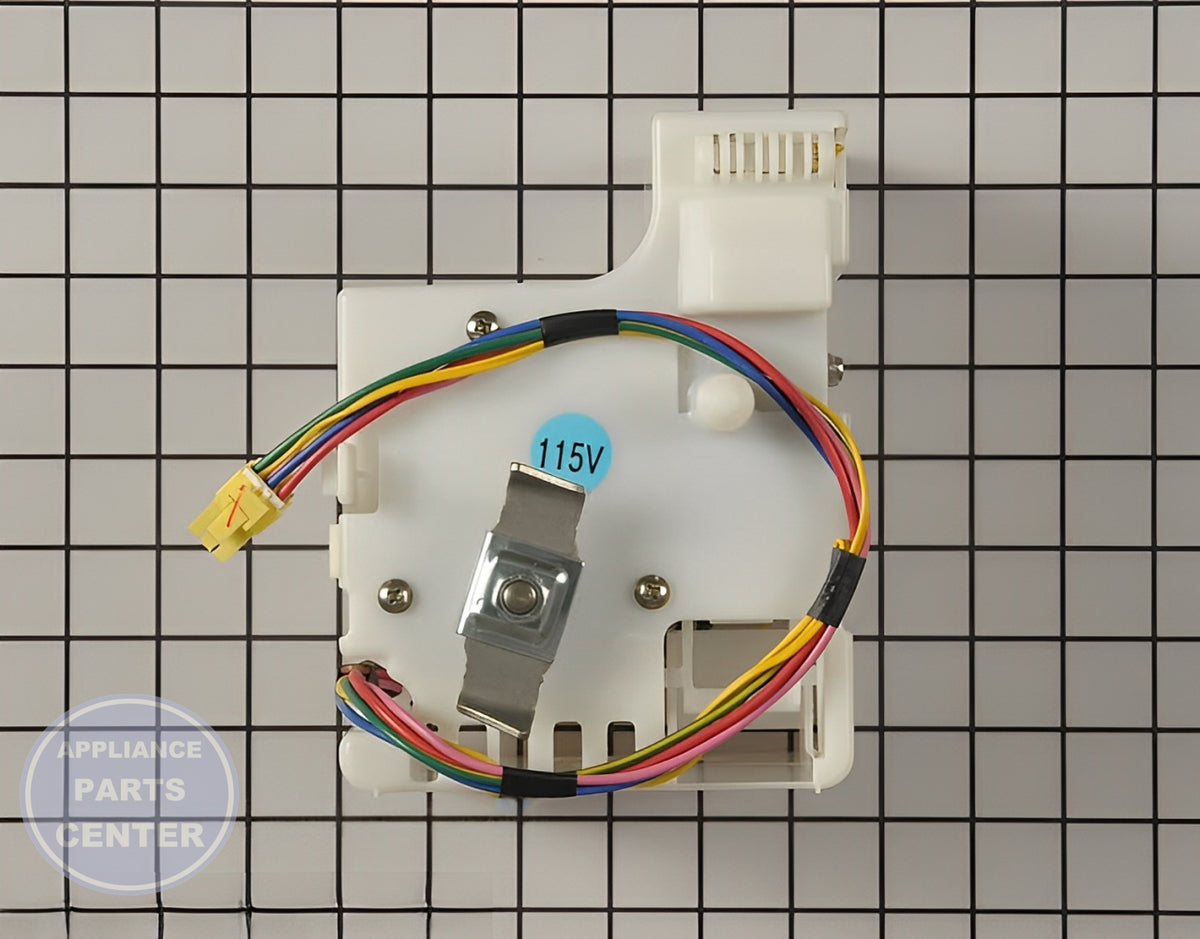 Samsung Refrigerator Auger Motor and Case Assembly DA97-05246G - Side view with 10 lbs ice capacity