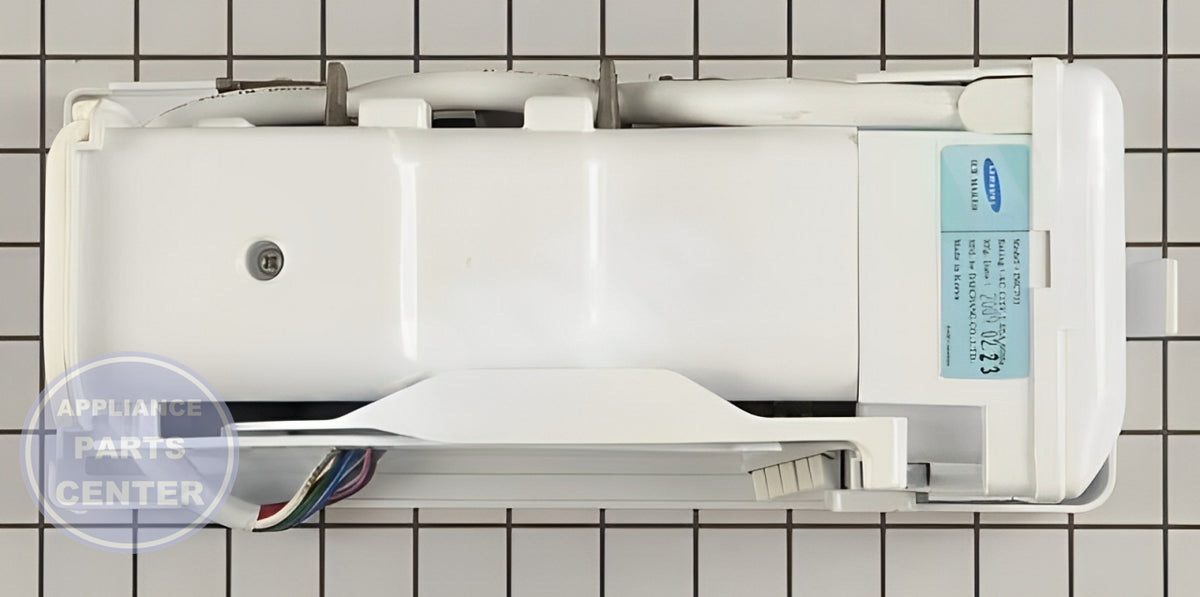 SAMSUNG REFRIGERATOR ICE MAKER DA97-05422A - Installation in specific model showcasing key mounting points