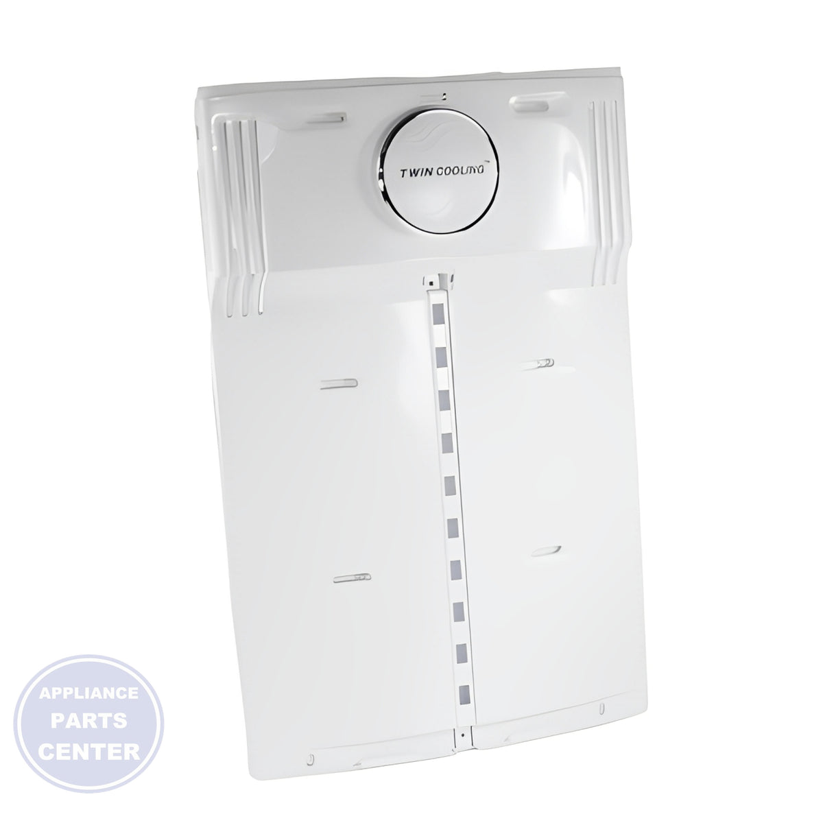 Refrigerator Evaporator Cover Assembly DA97-06197N - Side view with precise measurements and specs