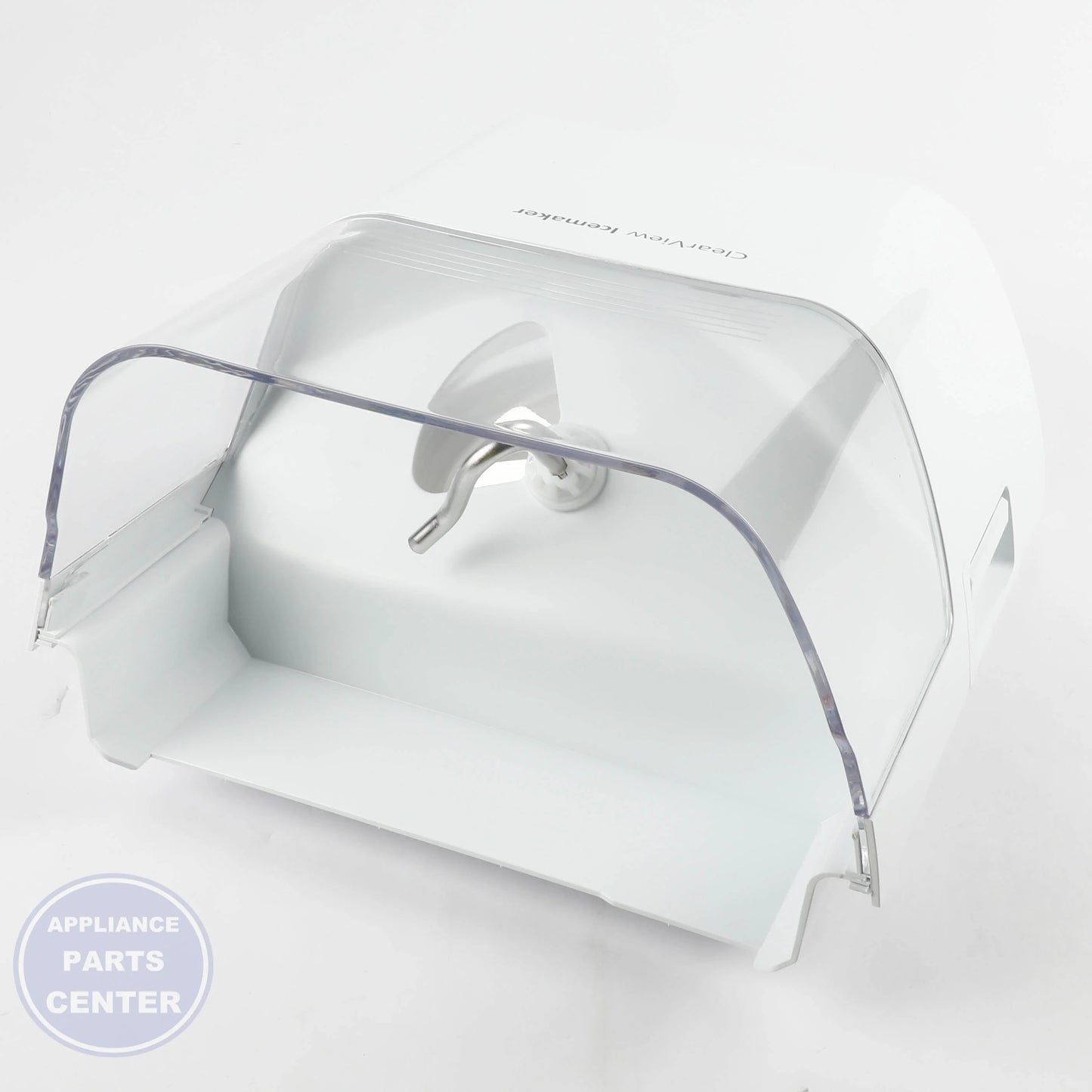 ASSY TRAY-ICE BUCKET;GGH,COOL WHITE(SC-0 DA97-06569C - Side view with 10 lbs ice storage capacity