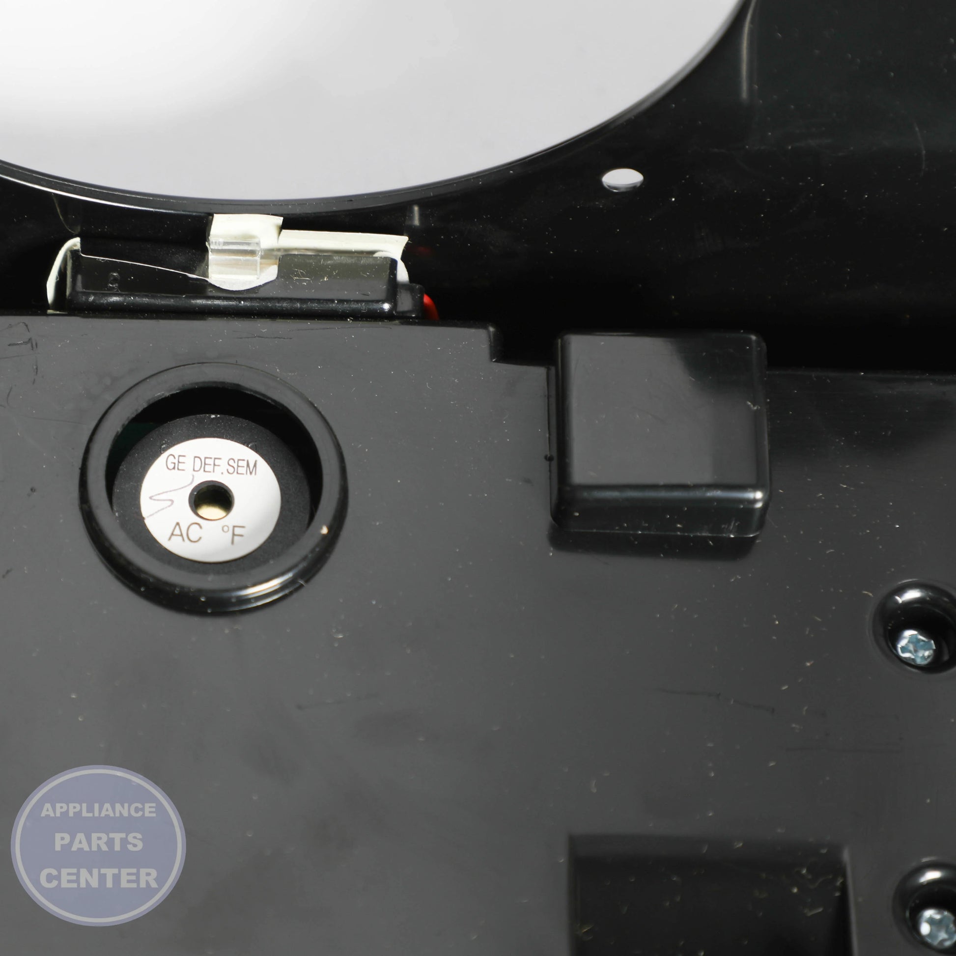ASSY COVER-DISPENSER;AW-SEM(GE-BRAND),BL DA97-07204B - Side view with precise measurements