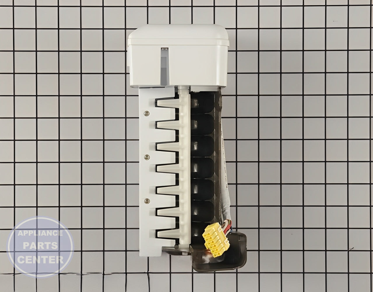 Samsung Refrigerator Ice Maker Assembly DA97-07549B - Main view showing ice production for specific models