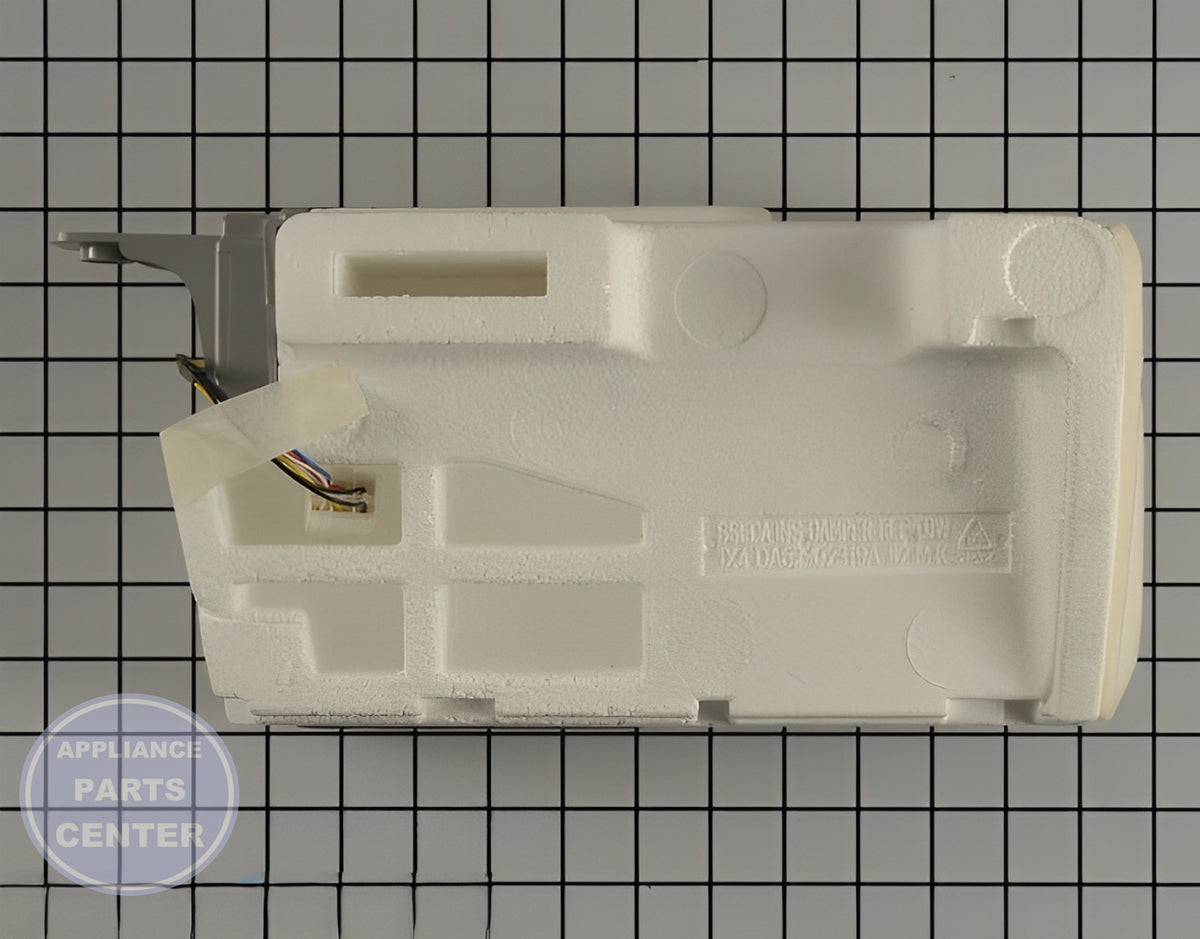 Samsung Refrigerator Damper Assembly DA97-08318B - Side view with accurate specifications