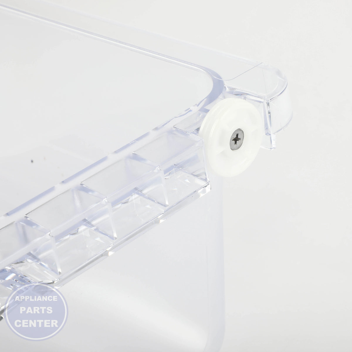 ASSY CASE VEG-RIGHT DRAWER MODULE;RF6000 DA97-08437H - Side view with precise measurements for SAM Refrigerator