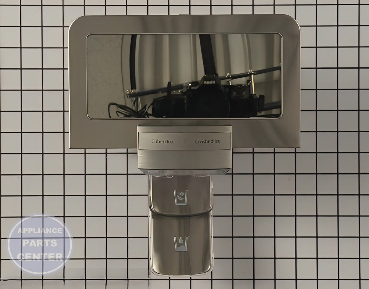Samsung Dispenser Front Panel DA97-08518D - Main view showing smooth water dispensing for Samsung models