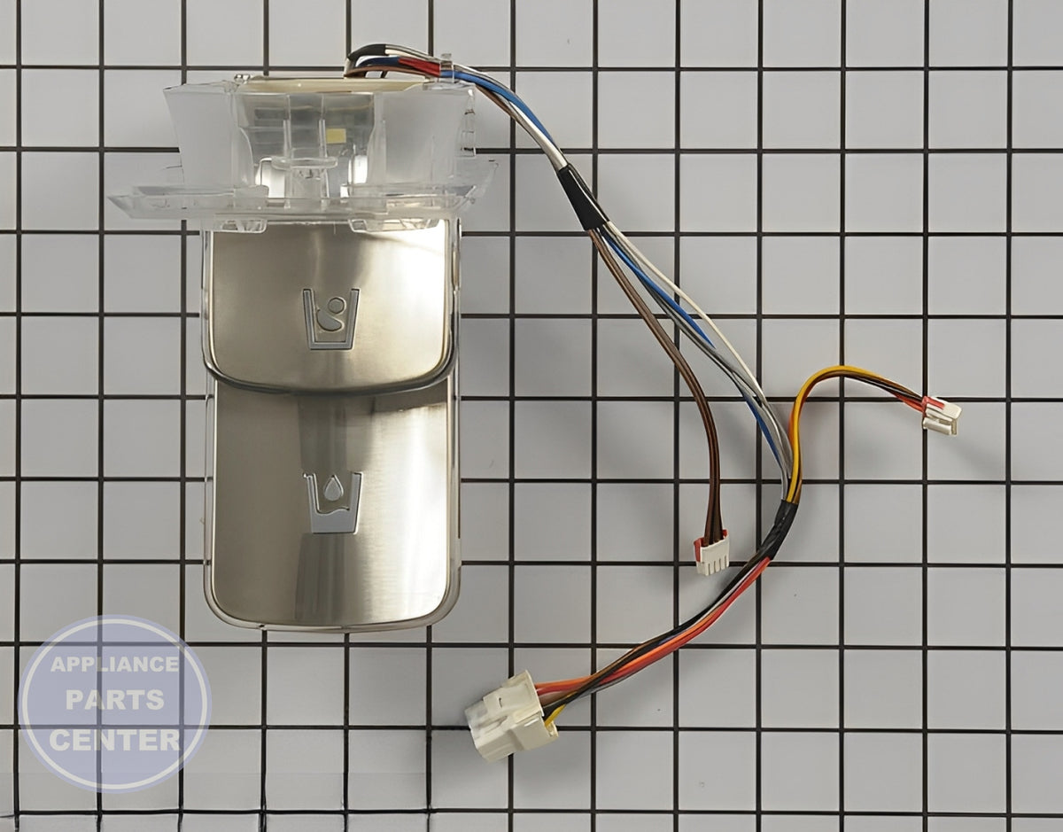 SAMSUNG REFRIGERATOR DISPENSER LEVER ASSEMBLY DA97-08519A - Main view showing smooth dispensing for SMG Refrigerator