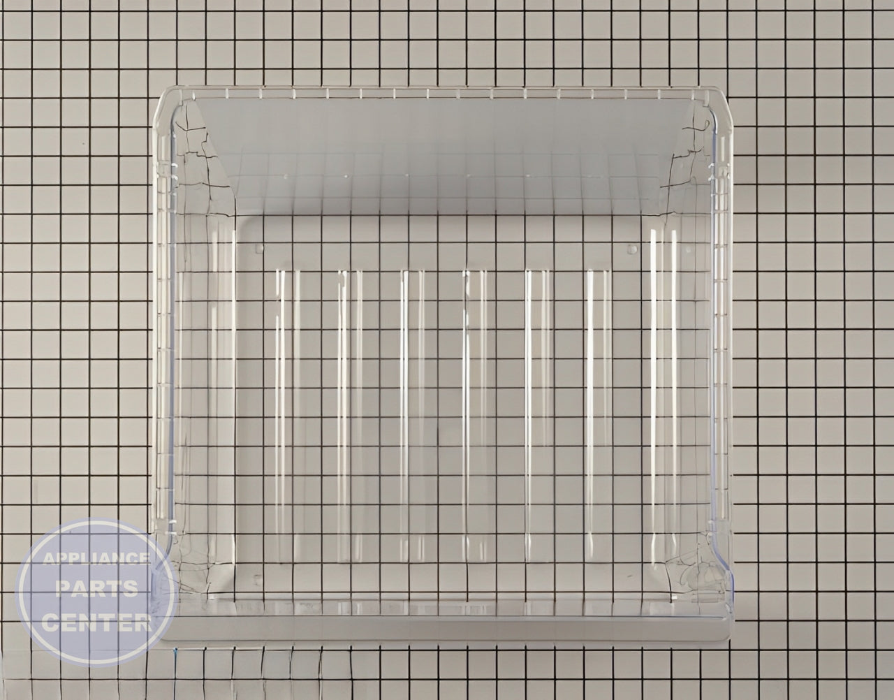 SAMSUNG REFRIGERATOR UPPER VEGETABLE CASE ASSEMBLY DA97-08693B - Main view showing spacious drawer for SMG Refrigerator