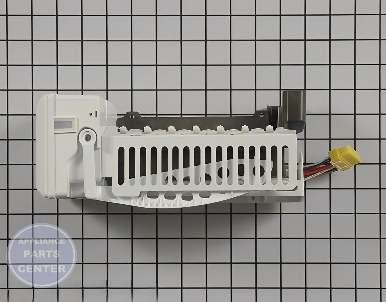 Ice Maker Assembly DA97-11092B - Side view with precise measurements and specs