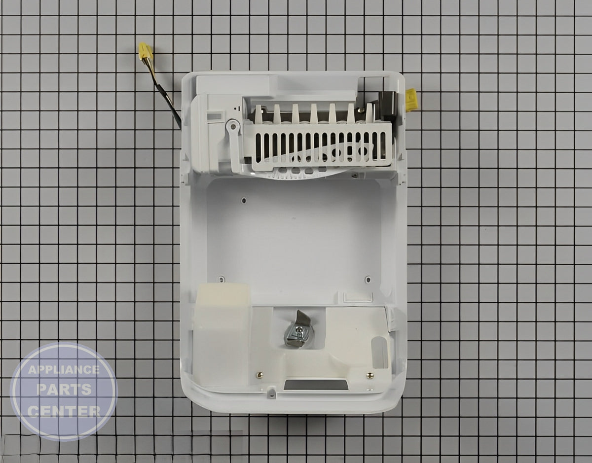 SAMSUNG REFRIGERATOR ASSEMBLY CASE AUGER MOTOR DA97-11095E - Main view showing ice maker compatibility for SMG models