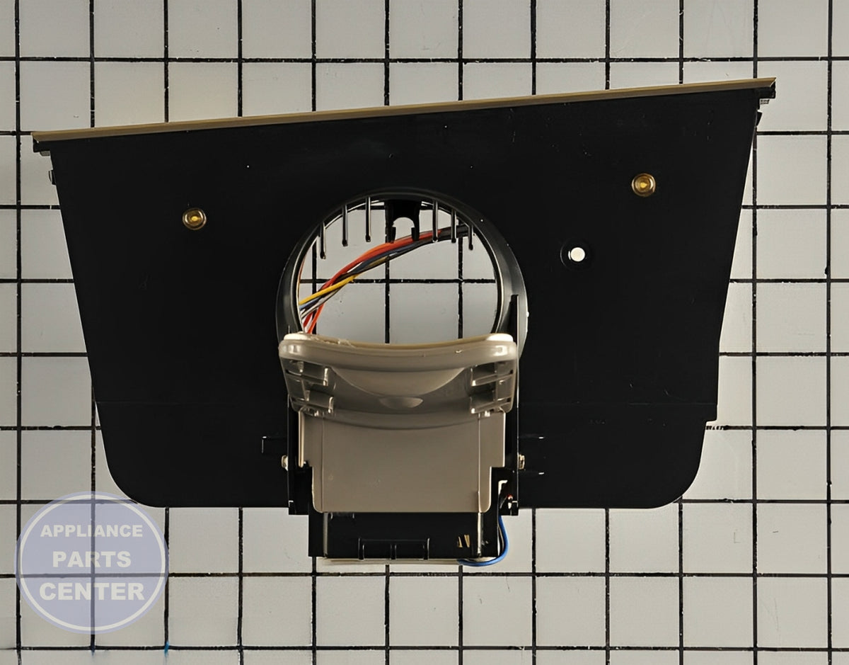 Samsung Refrigerator Assembly Cover Dispenser DA97-11332S - Installation in Samsung model showing key mounting points