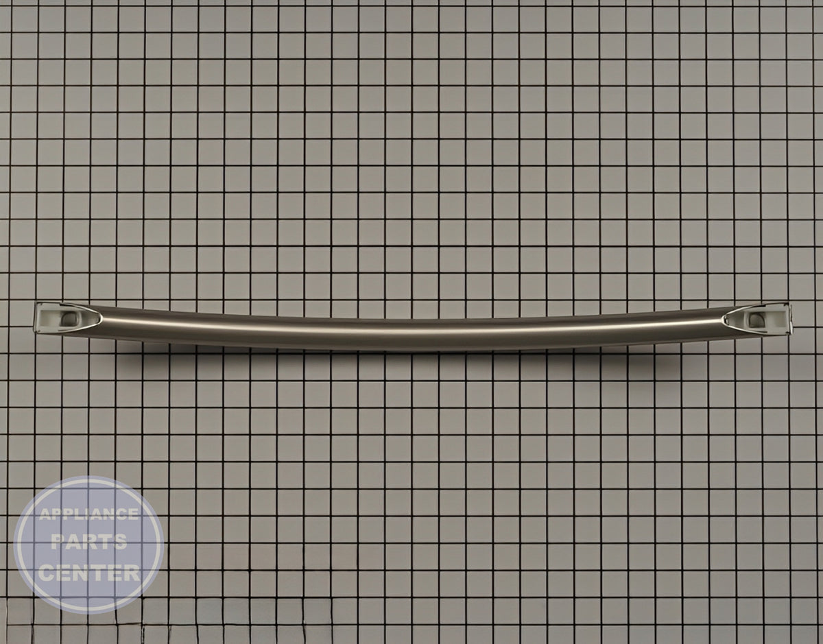 ASSY HANDLE BAR-FRE;NW2_FDR,AL,REAL-STAI DA97-11801C - Detailed view of real stainless steel finish