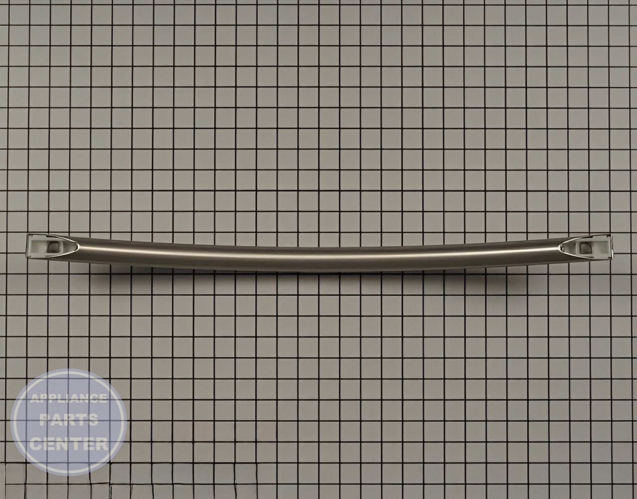 ASSY HANDLE BAR-FRE;NW2_FDR,AL,REAL-STAI DA97-11801C - Detailed view of real stainless steel finish