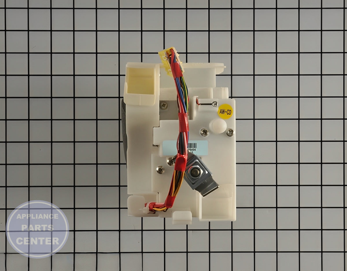 AUGER MOTOR CASE ASSEMBLY DA97-12540K - Side view with 6x4x3 measurements