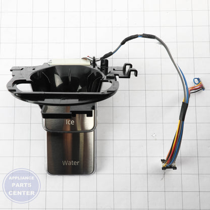 SAM ASSY LEVER DISPENSER;AW4-4D,CD/NO SPARKL DA97-12628N - Installation in SAM model showing key mounting points