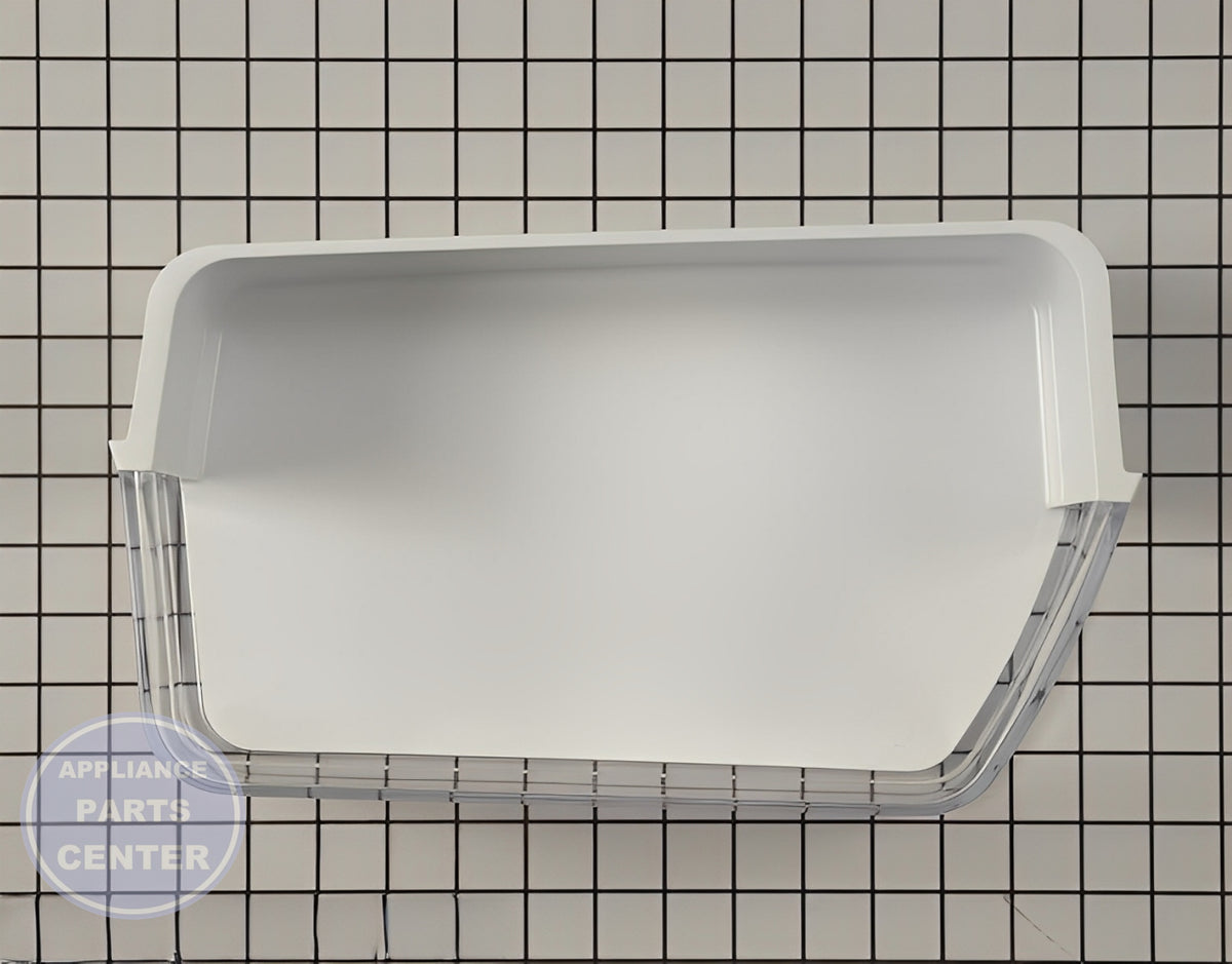 SAMSUNG REFRIGERATOR DOOR SHELF BIN GUARD ASSEMBLY DA97-12650A - Main view showing sturdy support for specific models