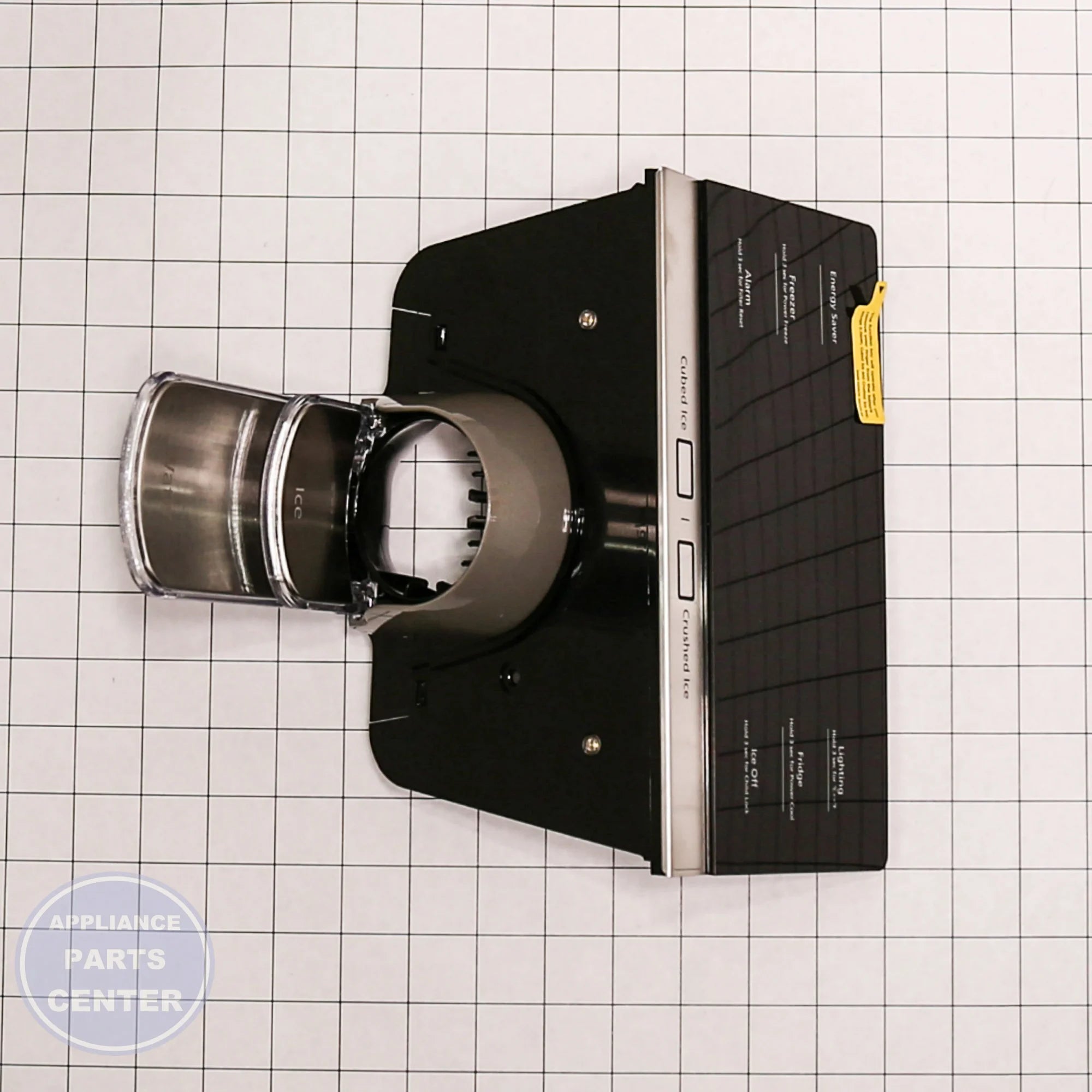 SAM Refrigerator ASSY COVER DISPENSER;AW4,EBONY BLACK(BLA - Installation in specific model, highlighting mounting points