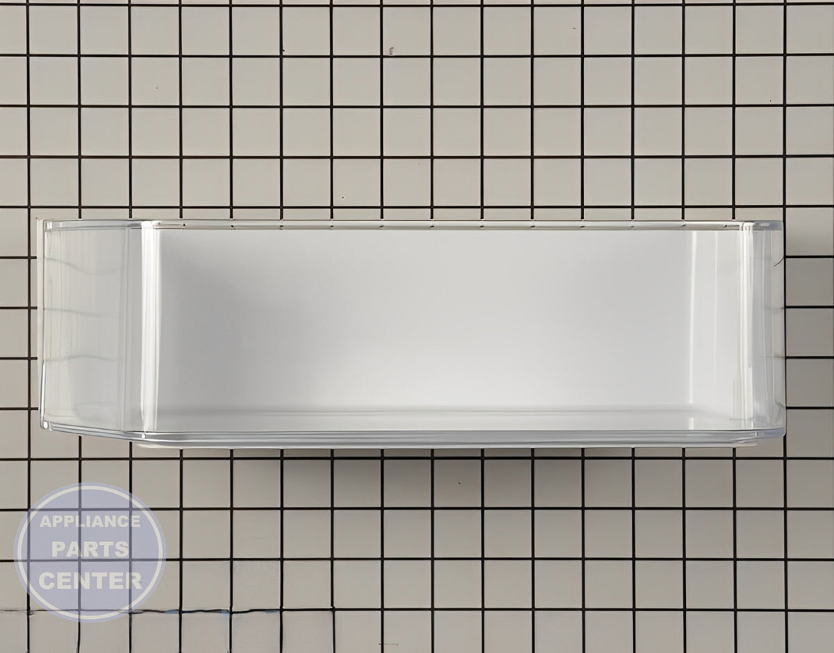 SAMSUNG REFRIGERATOR DOOR BIN GUARD ASSEMBLY DA97-12657A - Detailed view of durable shelf and shelf support combo