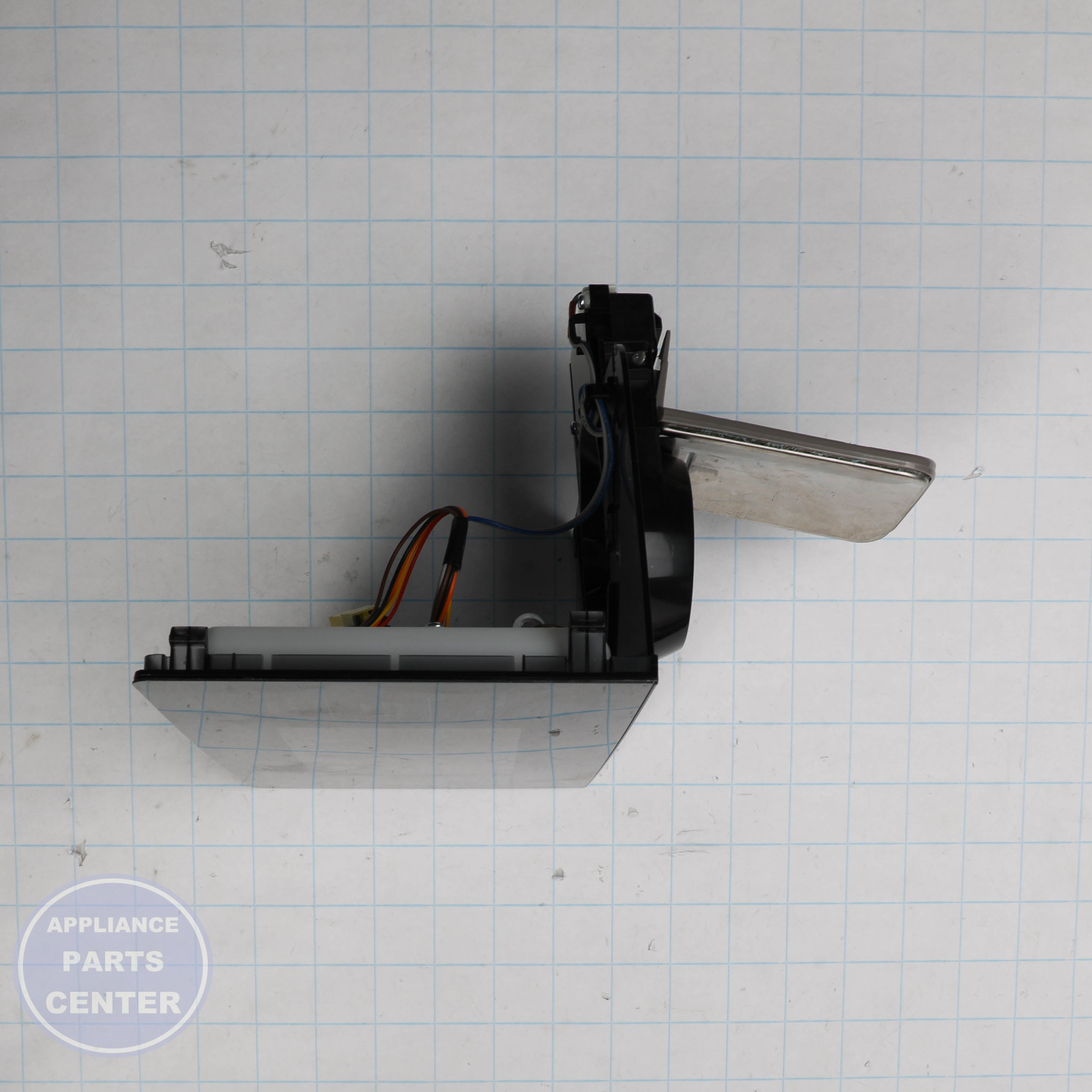 ASSY COVER DISPENSER DA97-12675Q - Side view with precise dimensions