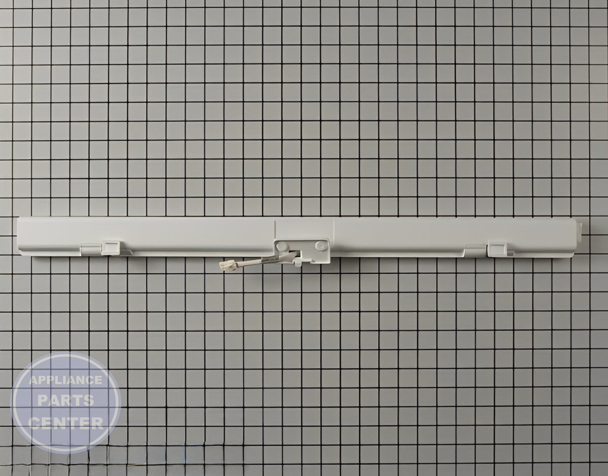 SAMSUNG REFRIGERATOR FRENCH DOOR SUPPORT MULLION FLAPPER DA97-12684D - Main view showing mullion flapper support for specific models