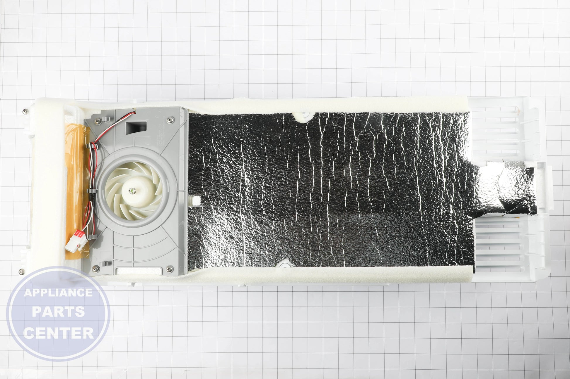 Samsung ASSY COVER EVAP-FRE;POLARIS_EXP,COOL WHI DA97-13388B - Installation in SAM model showing key mounting points