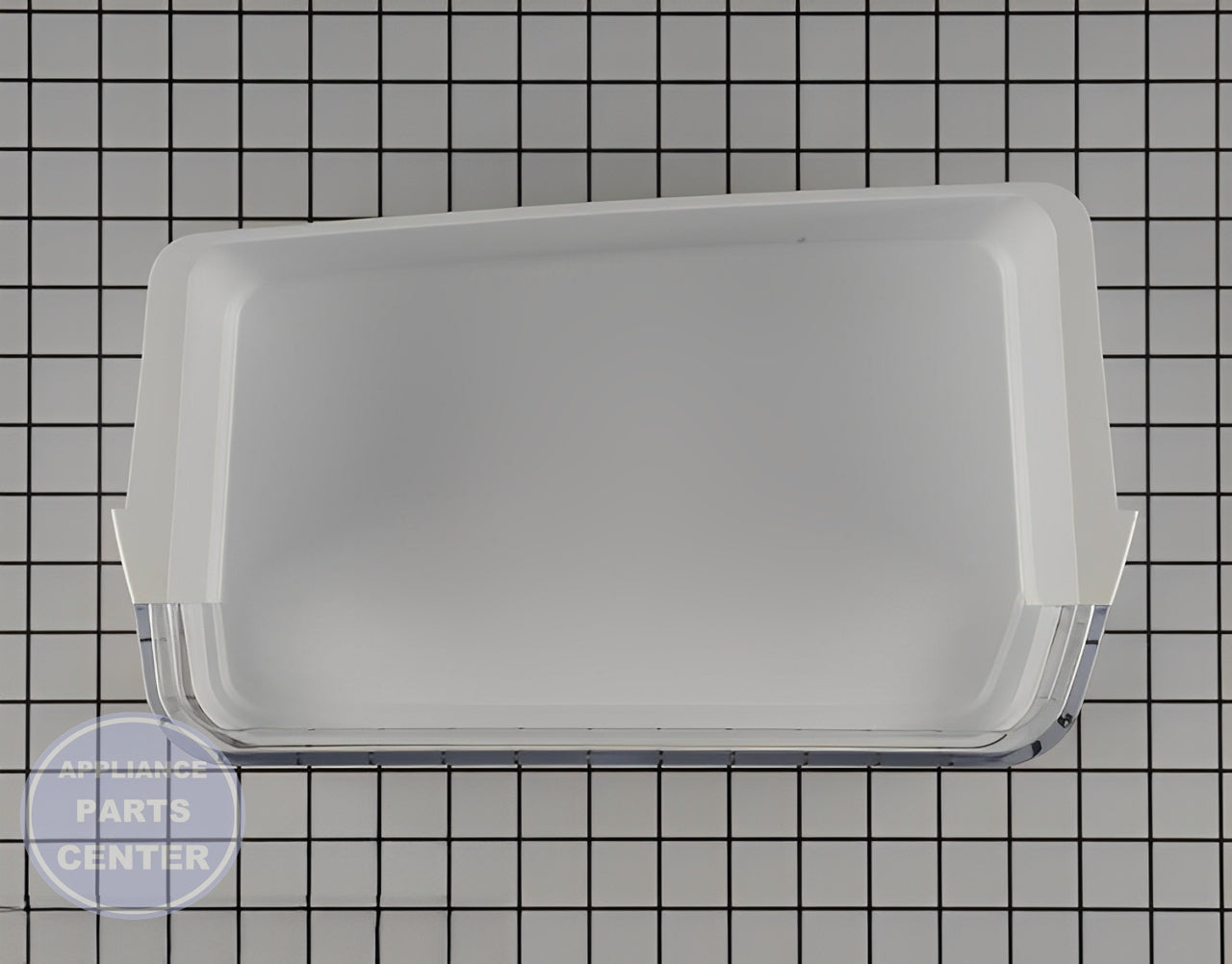 Samsung Refrigerator Door Shelf Bin Basket Guard Assembly DA97-13805A - Main view showing secure organization for Samsung SMG models