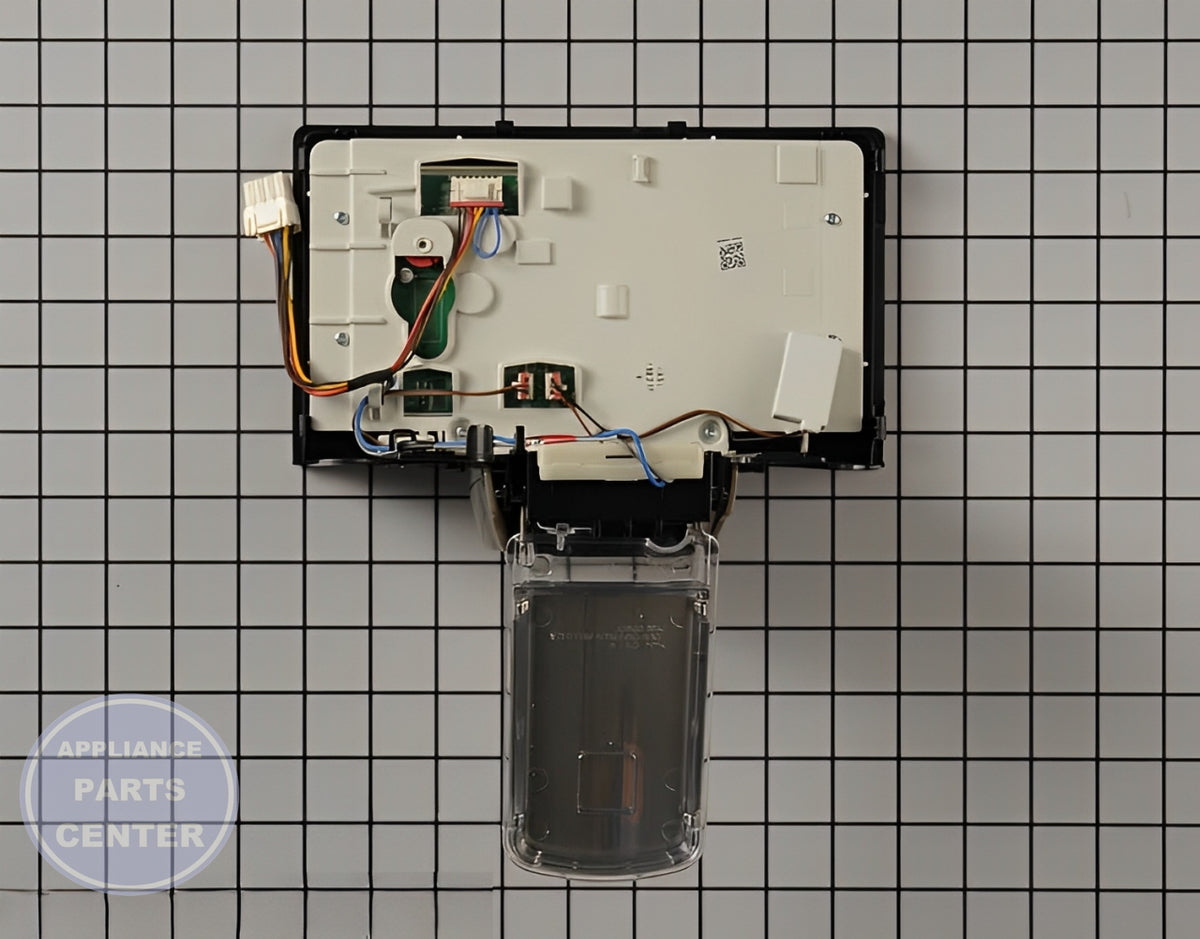 Refrigerator Dispenser Cover Assembly DA97-13809F - Side view with precise measurements