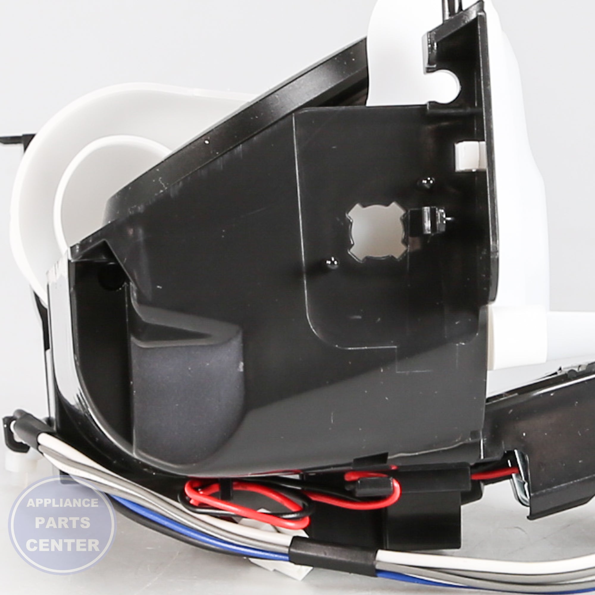 ASSY CASE ICE ROUTE;AW4-4D,-,DC VALVE DA97-13829A - Side view with precise measurements