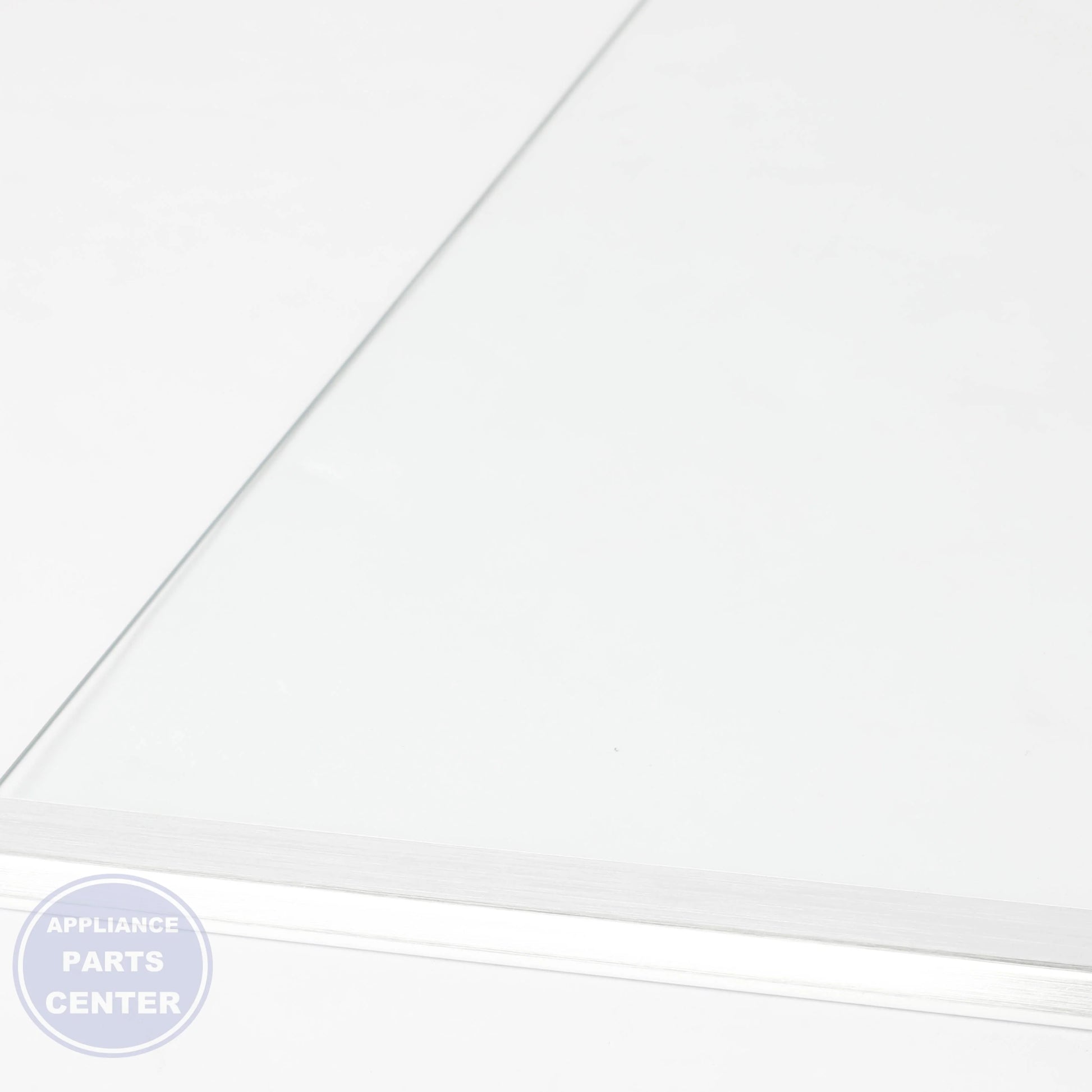 ASSY SHELF GLASS-REF;LATOUR,SILVER TRIM( DA97-14084J - Detailed view of premium glass material