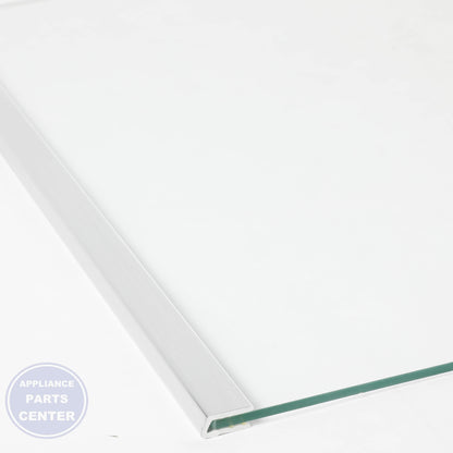 ASSY SHELF GLASS-REF;LATOUR,SILVER TRIM( DA97-14084J - Side view with exact measurements